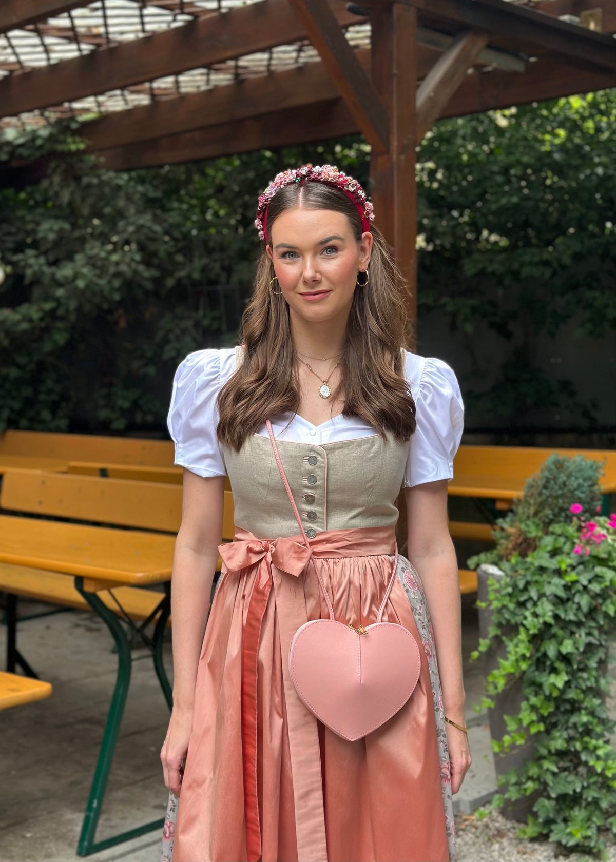 Haarreif mit Blumen &#39;Rot&#39;