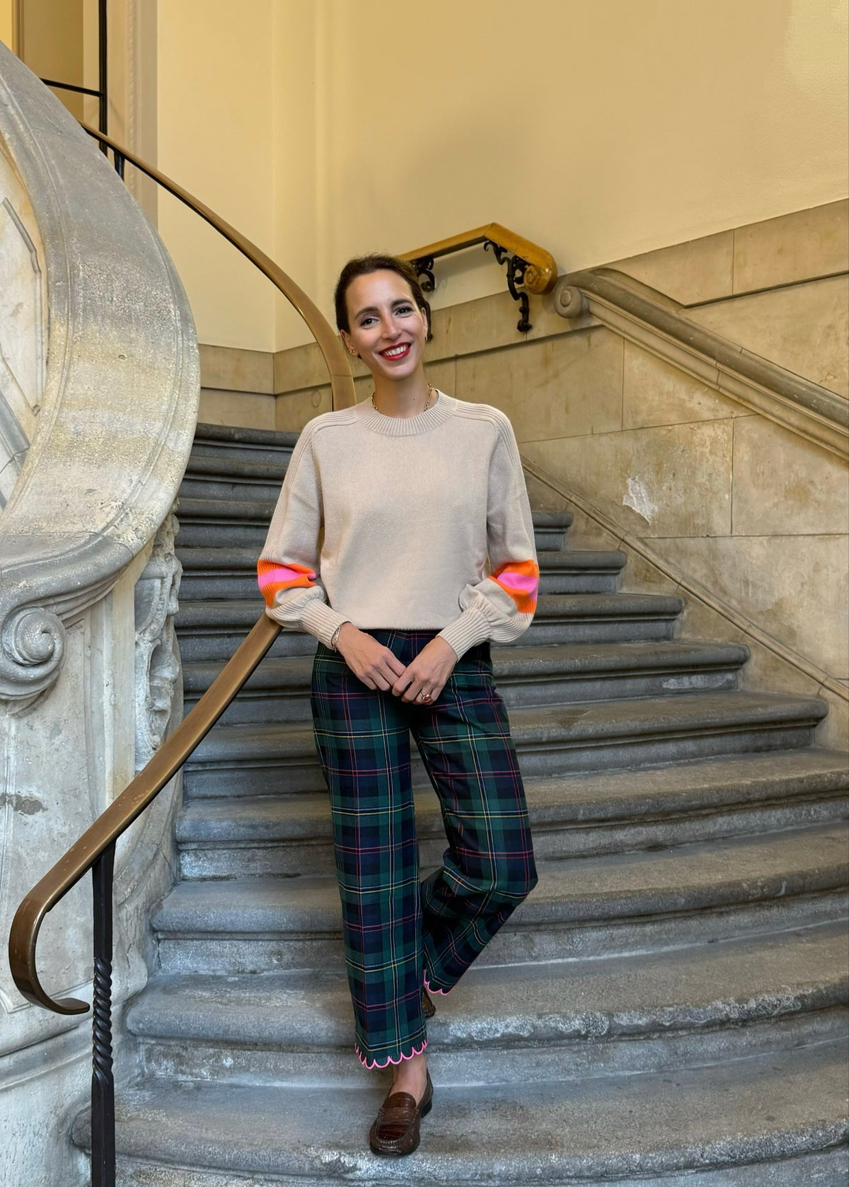 Pullover mit Ballonärmel &#39;Sand&#39;