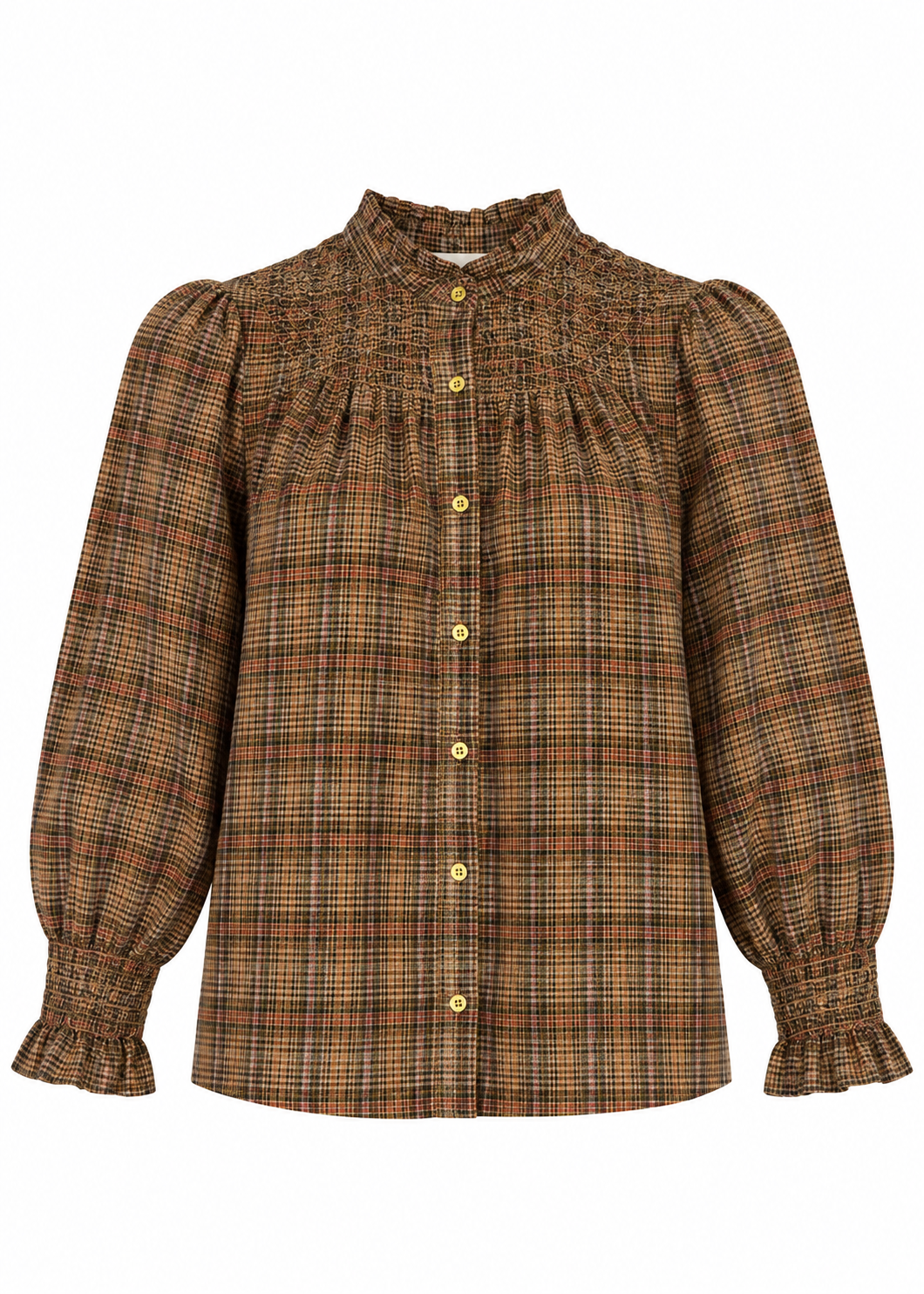 Bluse mit Raffung 'Check'