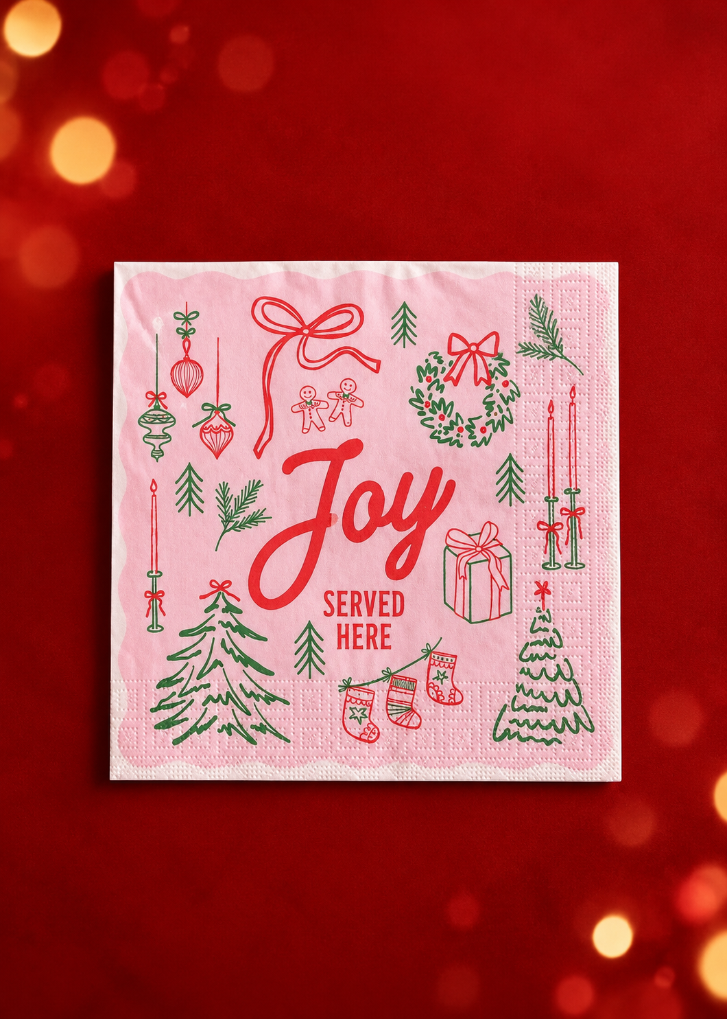 Servietten 'Joy served here'