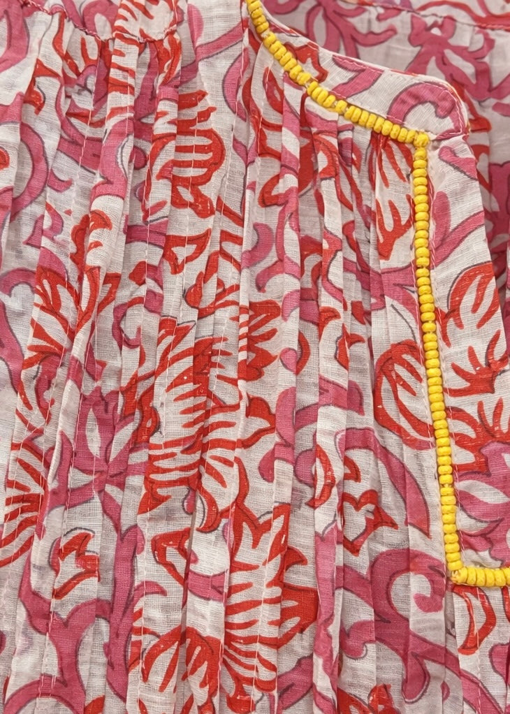 Boho Bluse mit Perlen