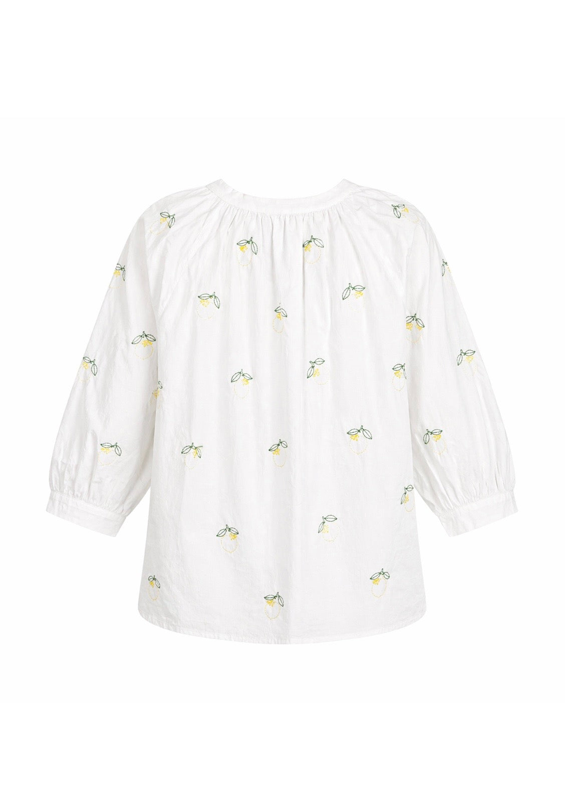 Bluse bestickt 'Zitrone'