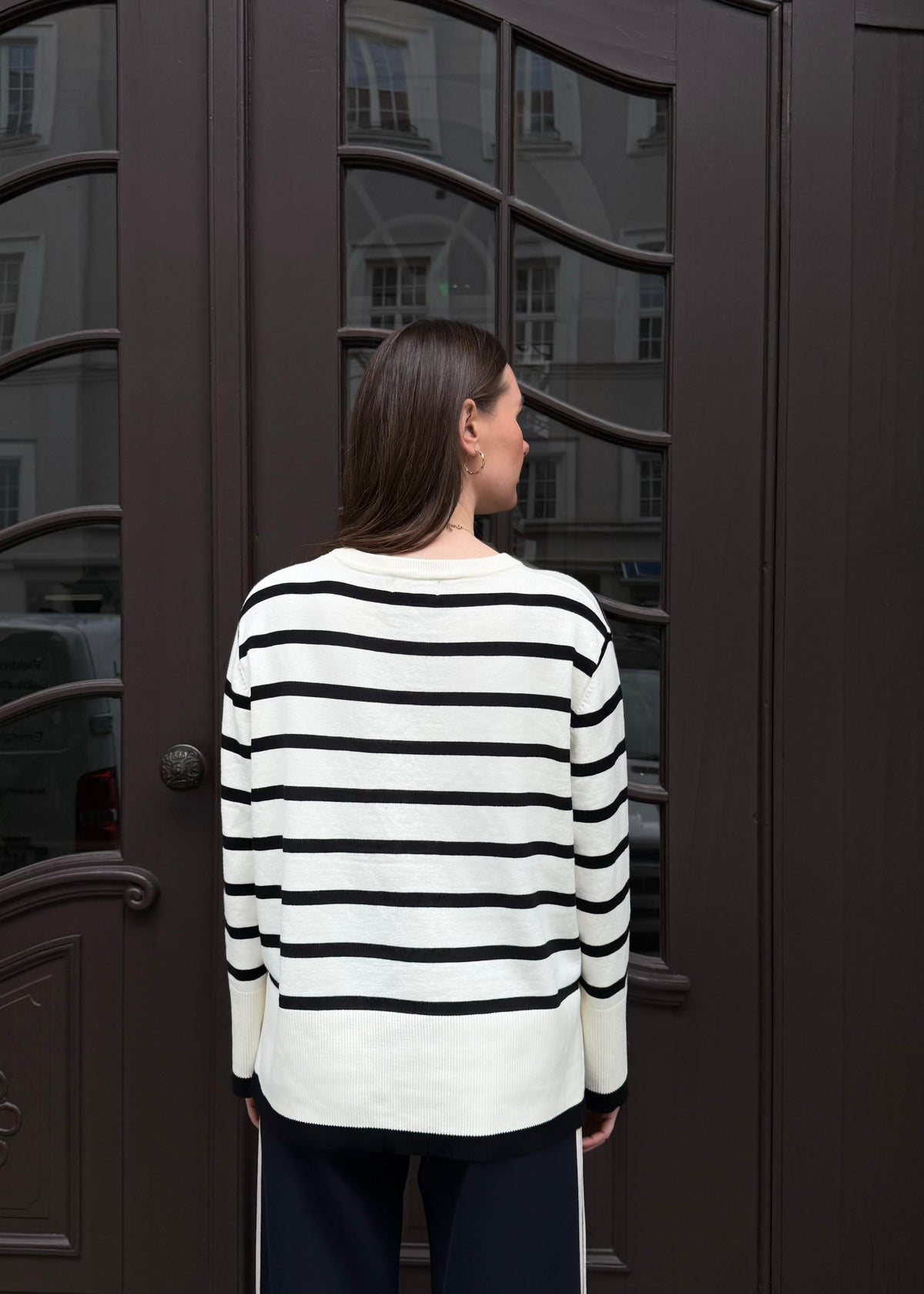 Ringelpullover &#39;Offwhite-Schwarz&#39;