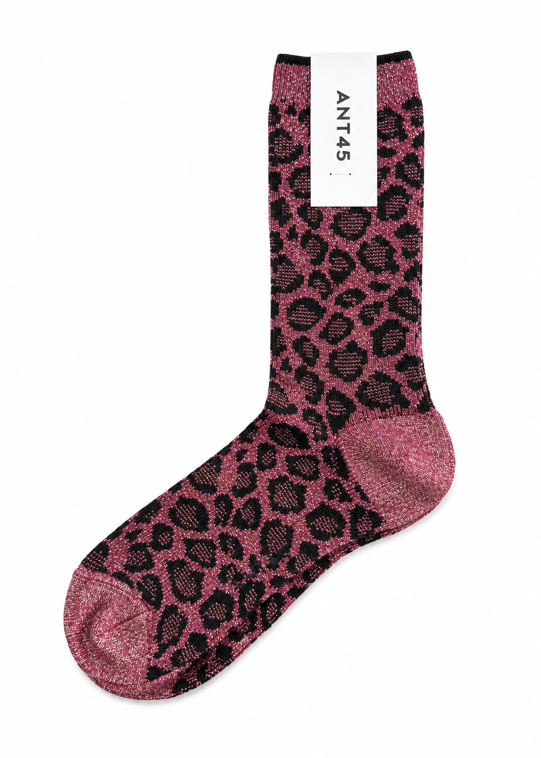 Socken mit Lurex 'Leo-Burgundy'