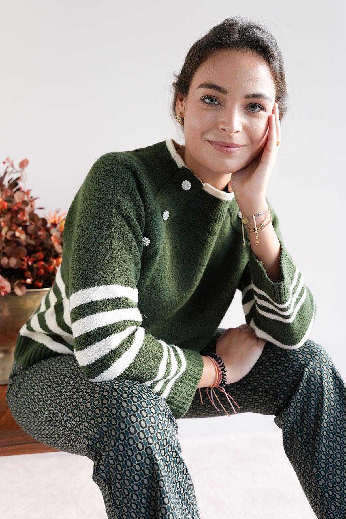 Angesagter Pullover mit Streifen für elegante Looks