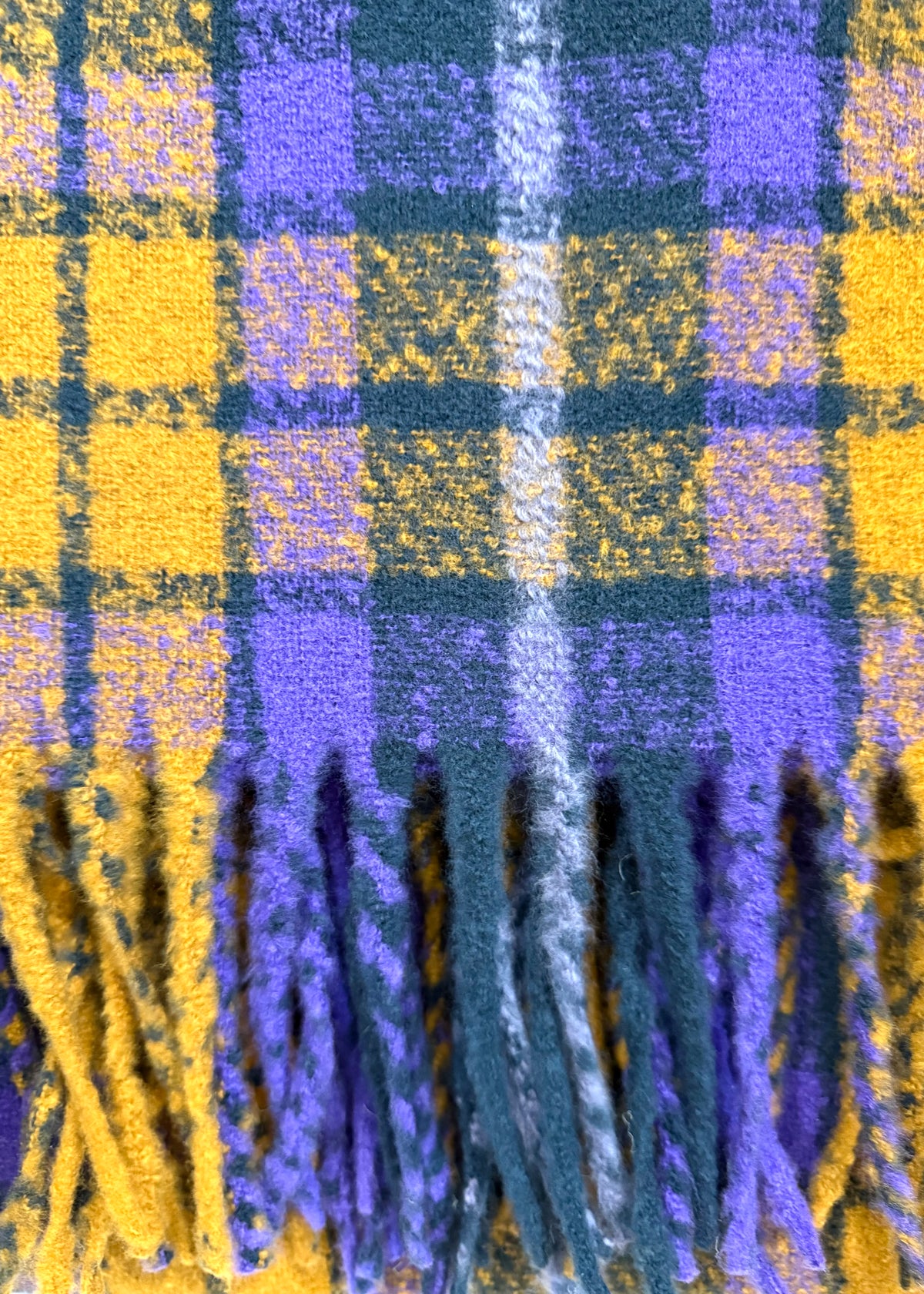 Karo Schal 'Lila-Ocker'