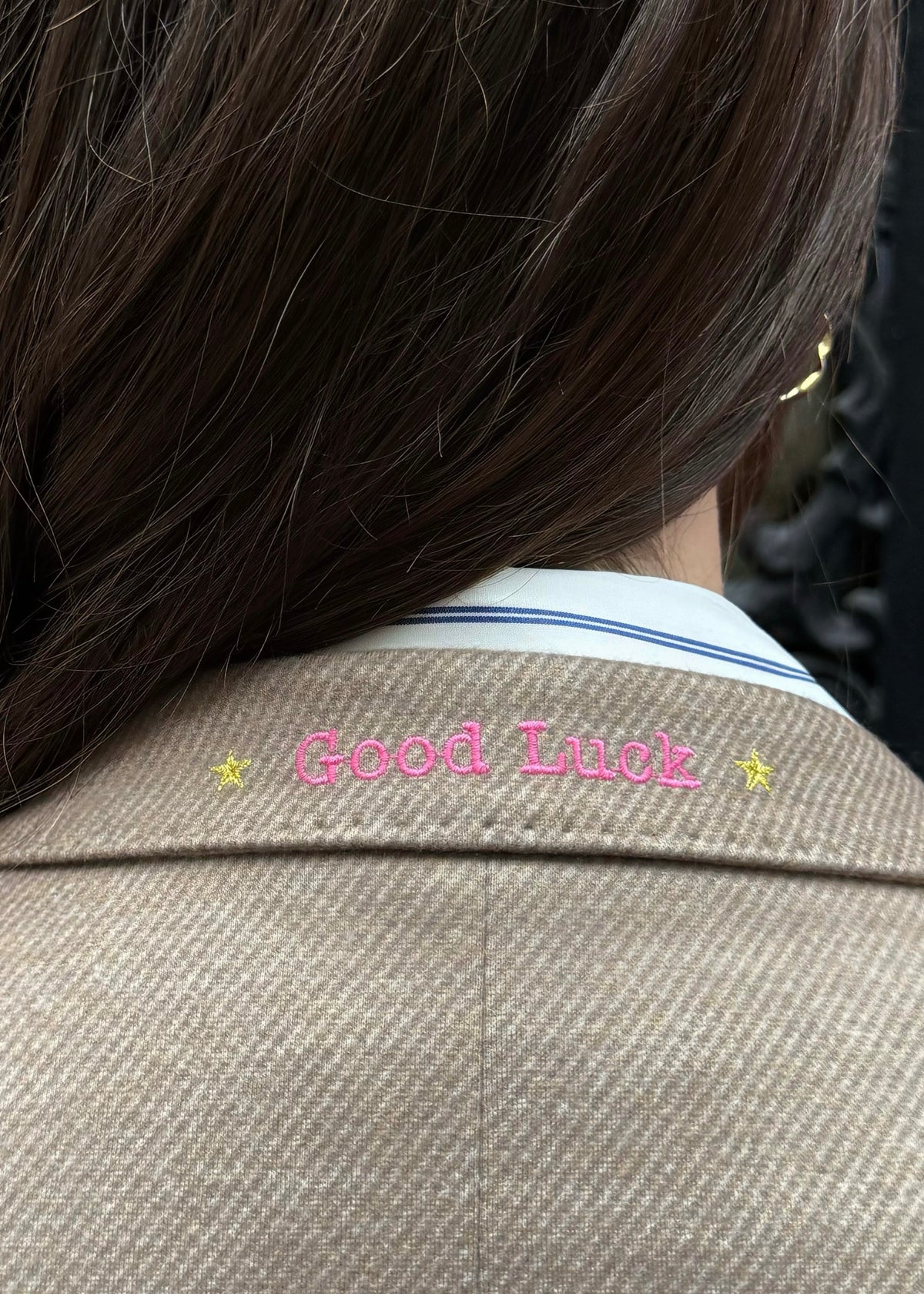 Flanell-Blazer &#39;Good Luck&#39;