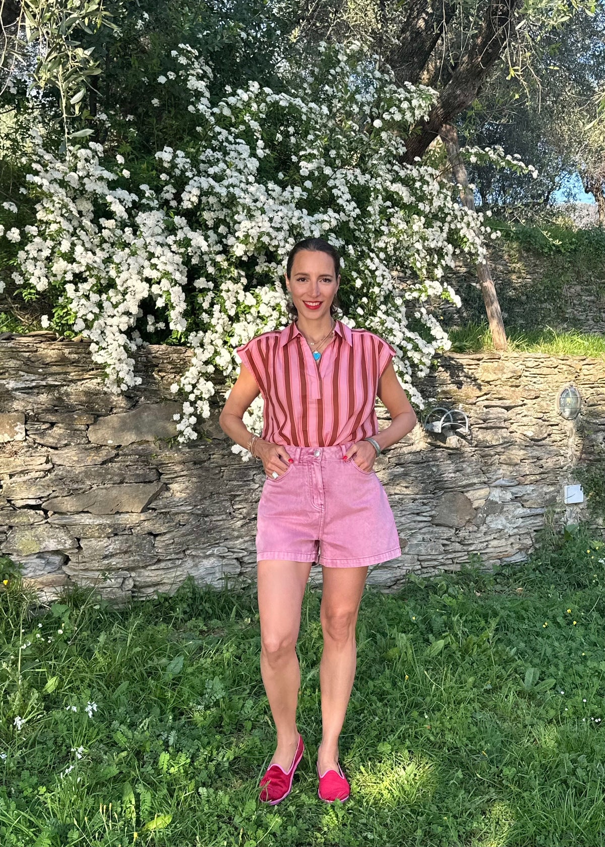 High-waisted Jeans Short