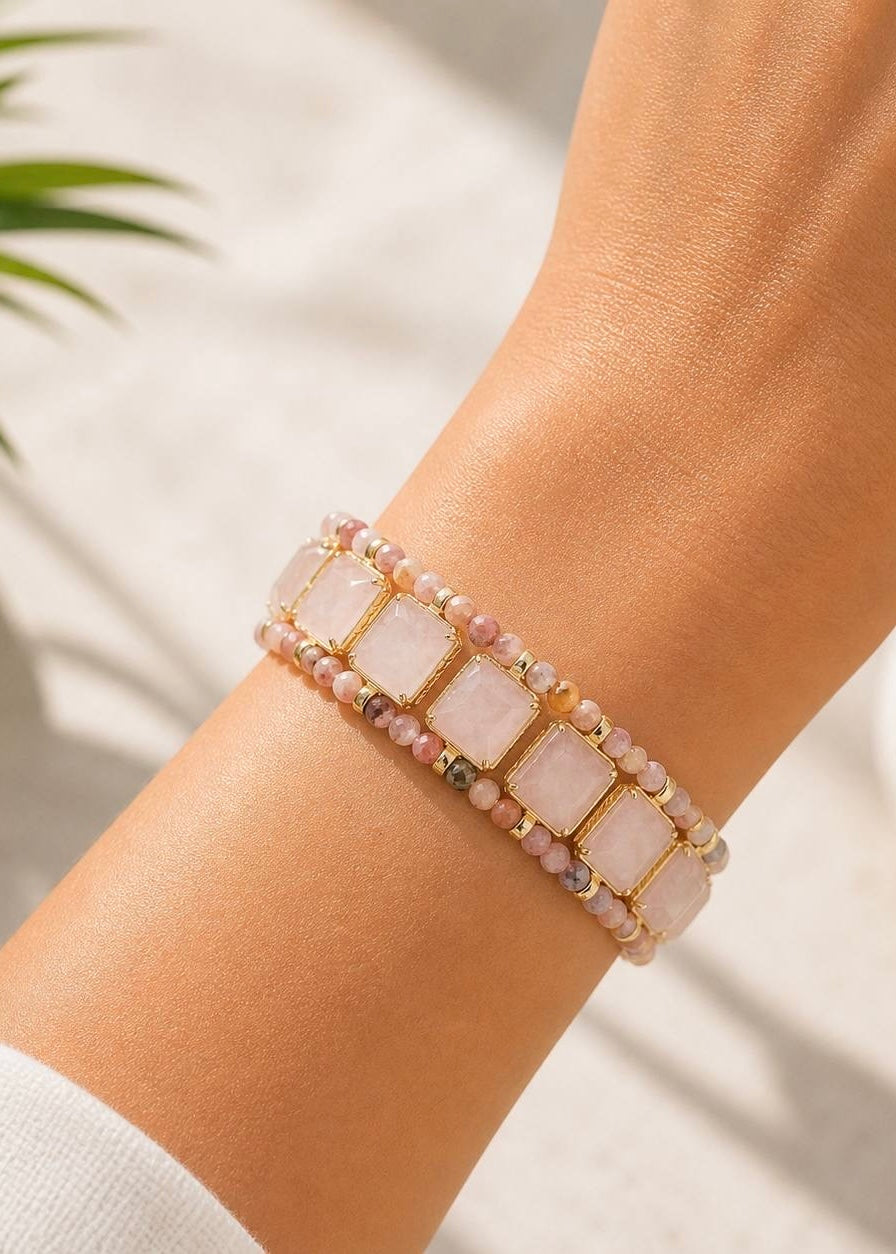 Armband breit 'Rose'