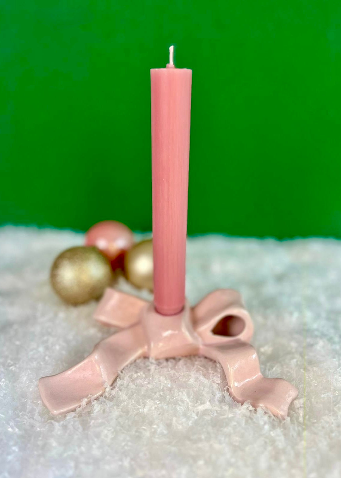 Kerzenständer 'Schleife' rosa