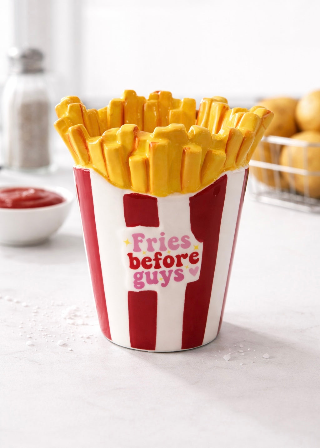 Vase 'Fries Before Guys'