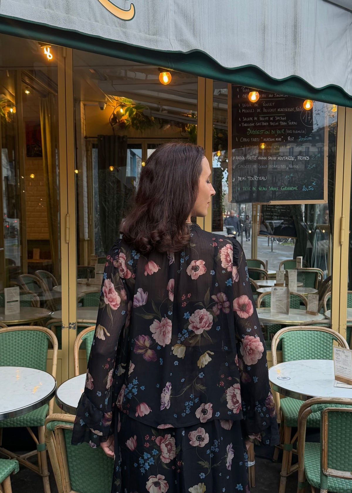 Chiffon Bluse 'Flowers'