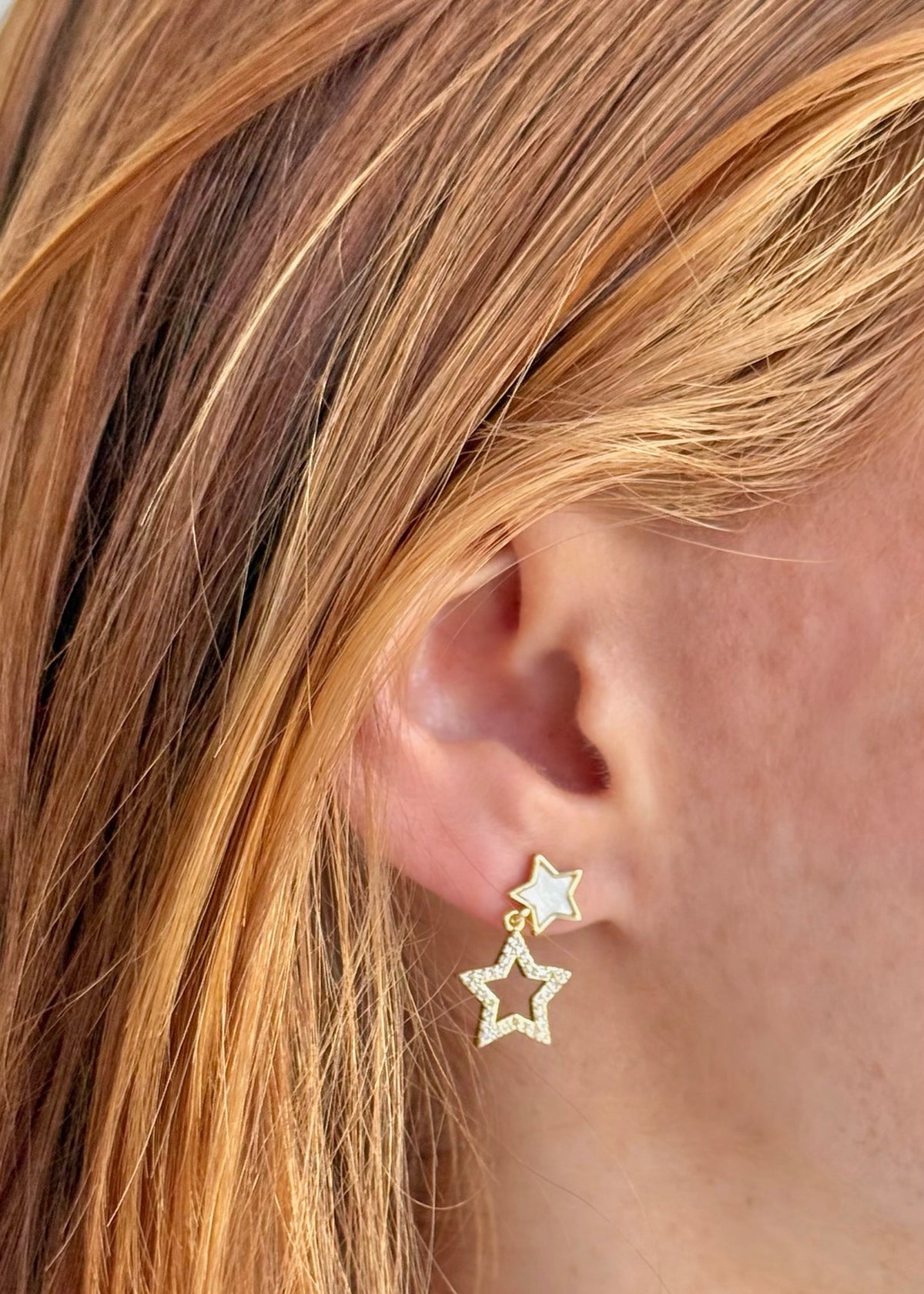 Ohrstecker mit Anhänger &#39;Stars&#39;