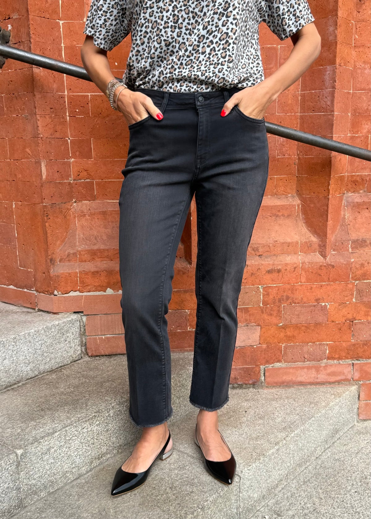 6/8 Cropped Jeans &#39;Schwarz&#39;