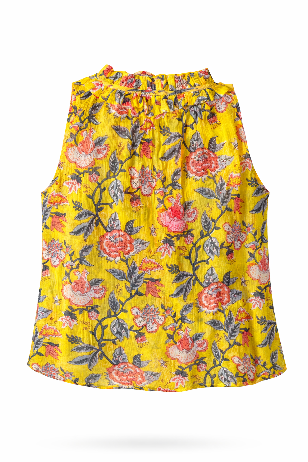 Bluse ohne Arm 'Gelb'