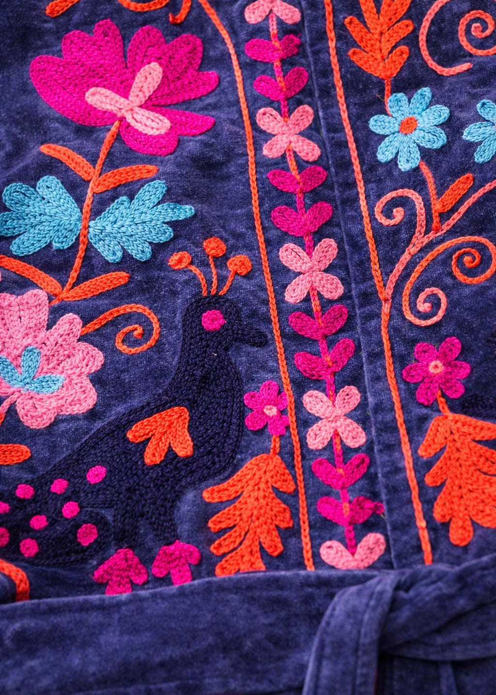 Bohoweste aus Samt 'Navy'