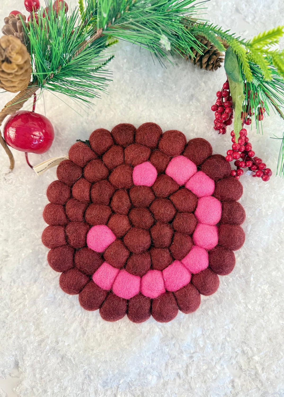 Topfuntersetzer 'Smiley' Bordeaux