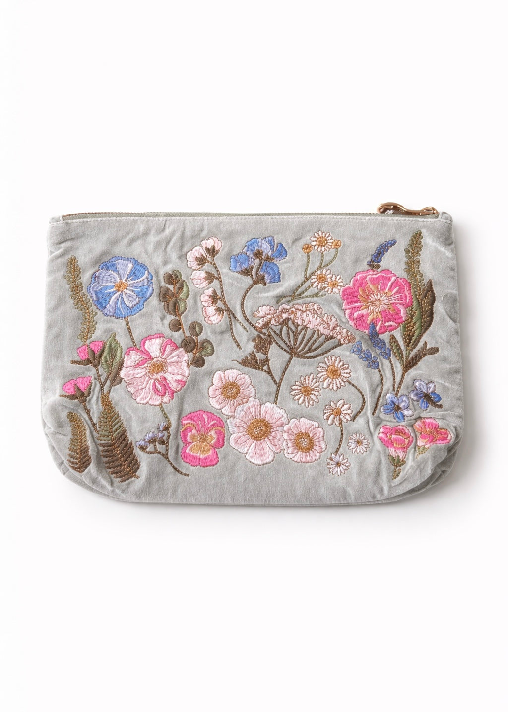 Kosmetik Clutch Samt 'Blumen'