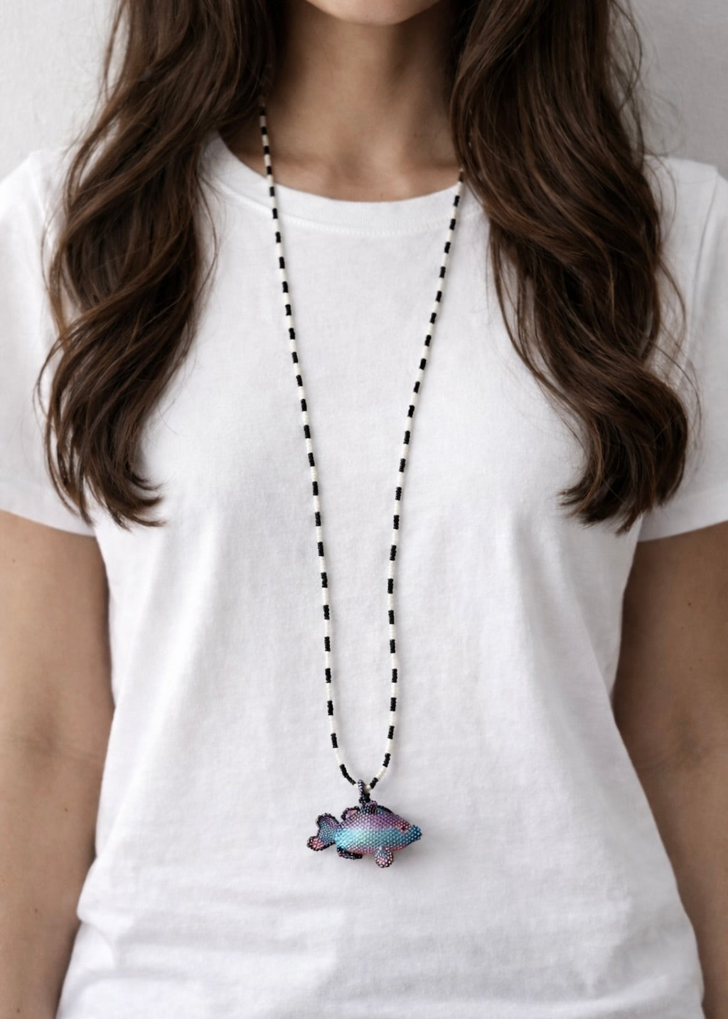 Kette 'Beads' mit Fisch-Anhänger