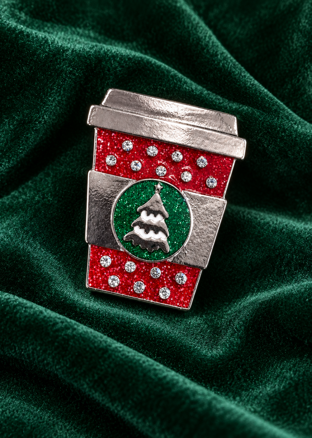 Brosche 'Coffee Becher' Silber
