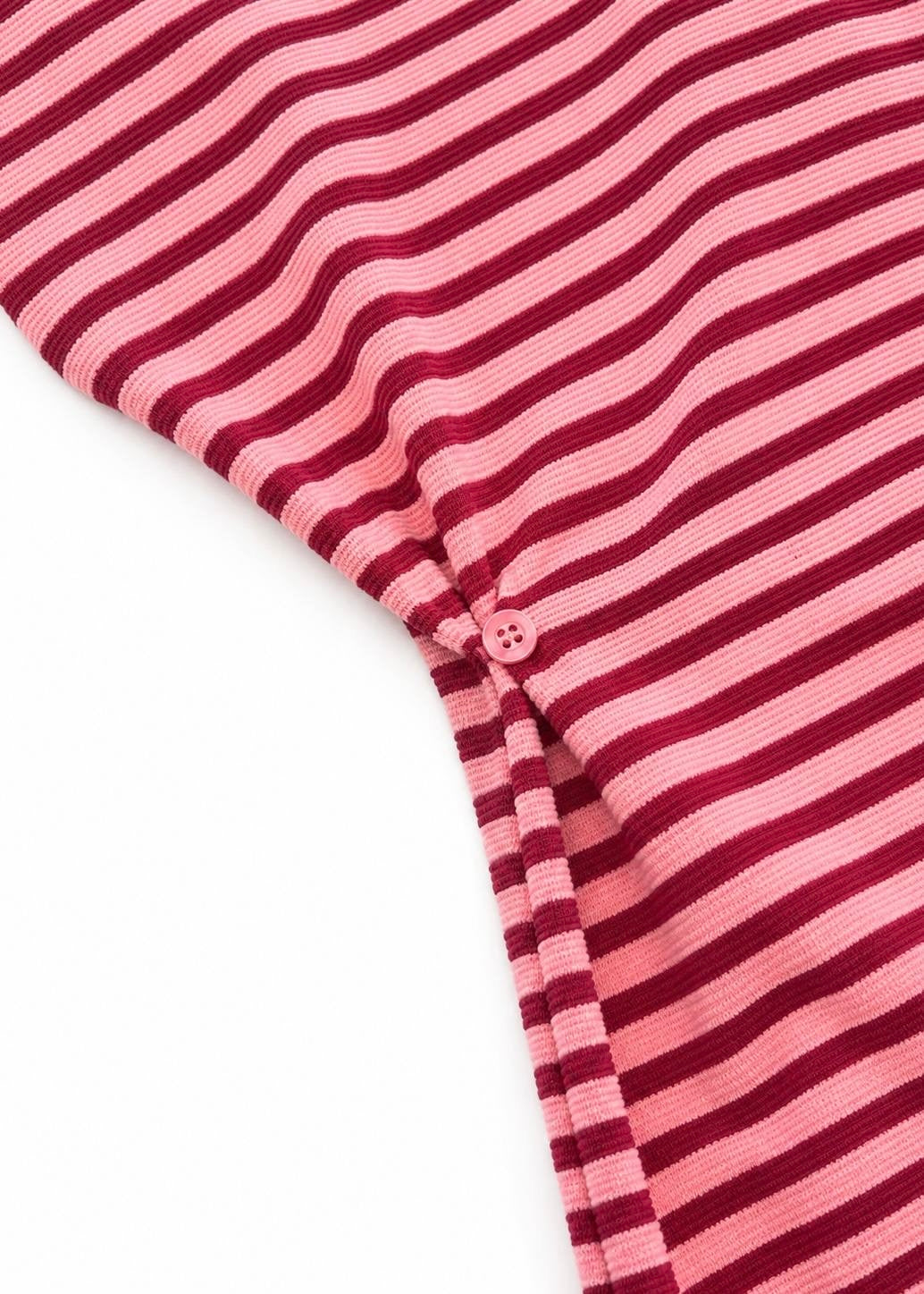 Kleid mit Streifen 'Beere'