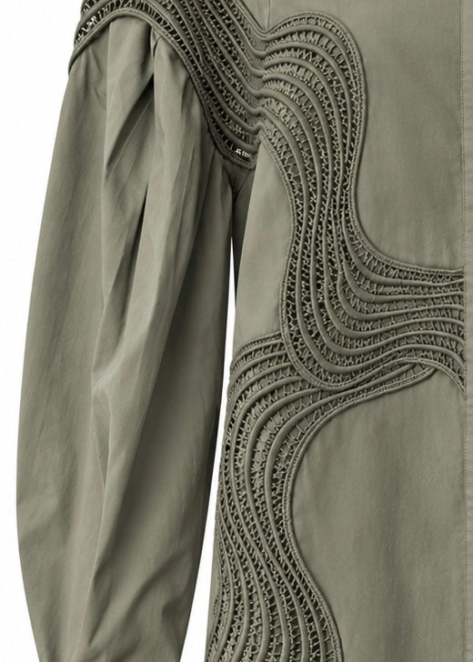 Hemdbluse mit Loch-Spitze