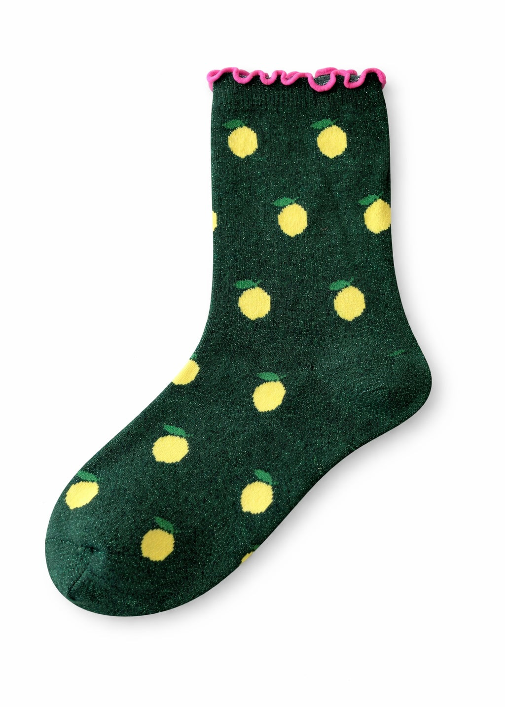 Socken mit Lurex 'Zitrone'