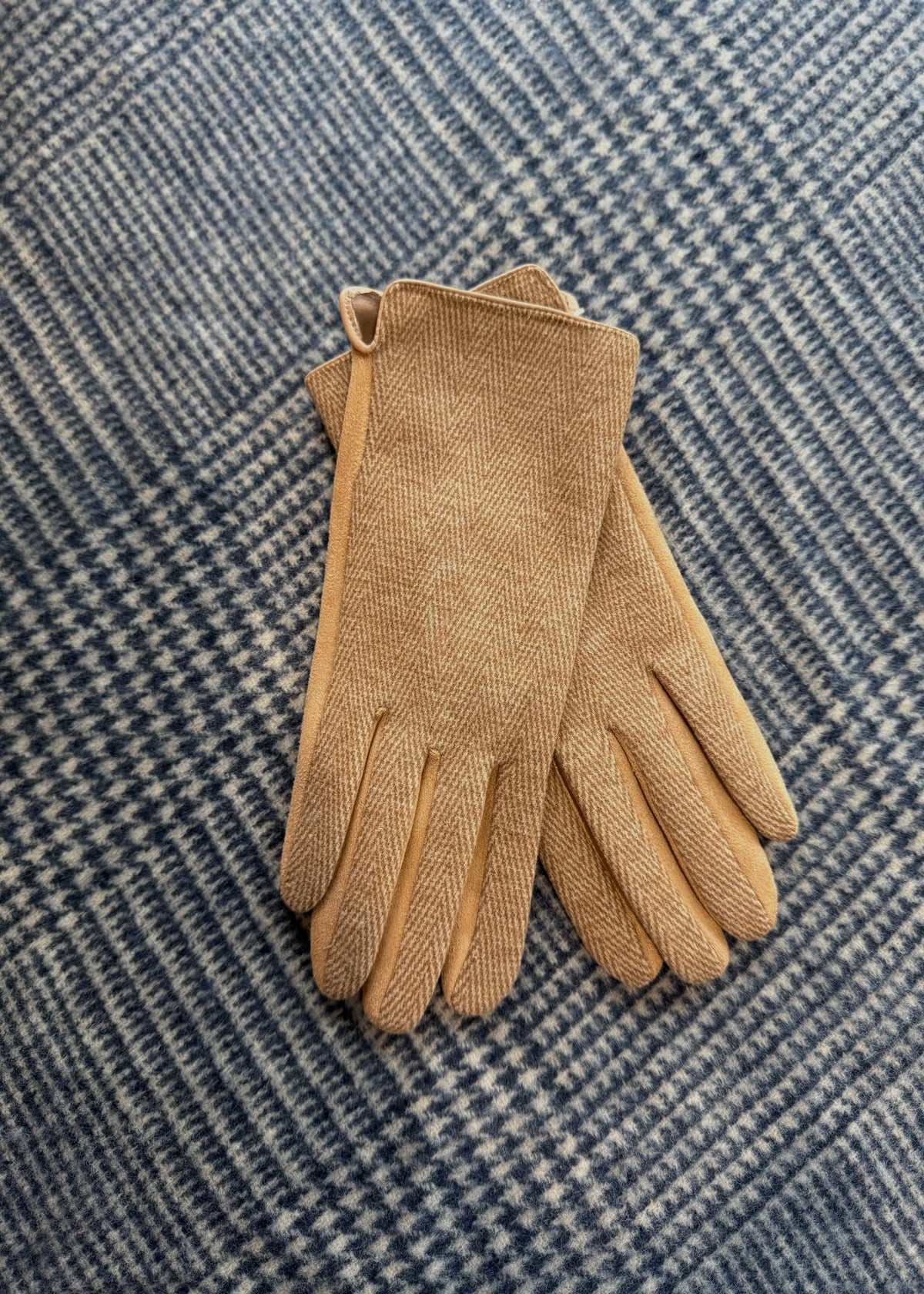 Handschuhe 'Fischgrät' Braun