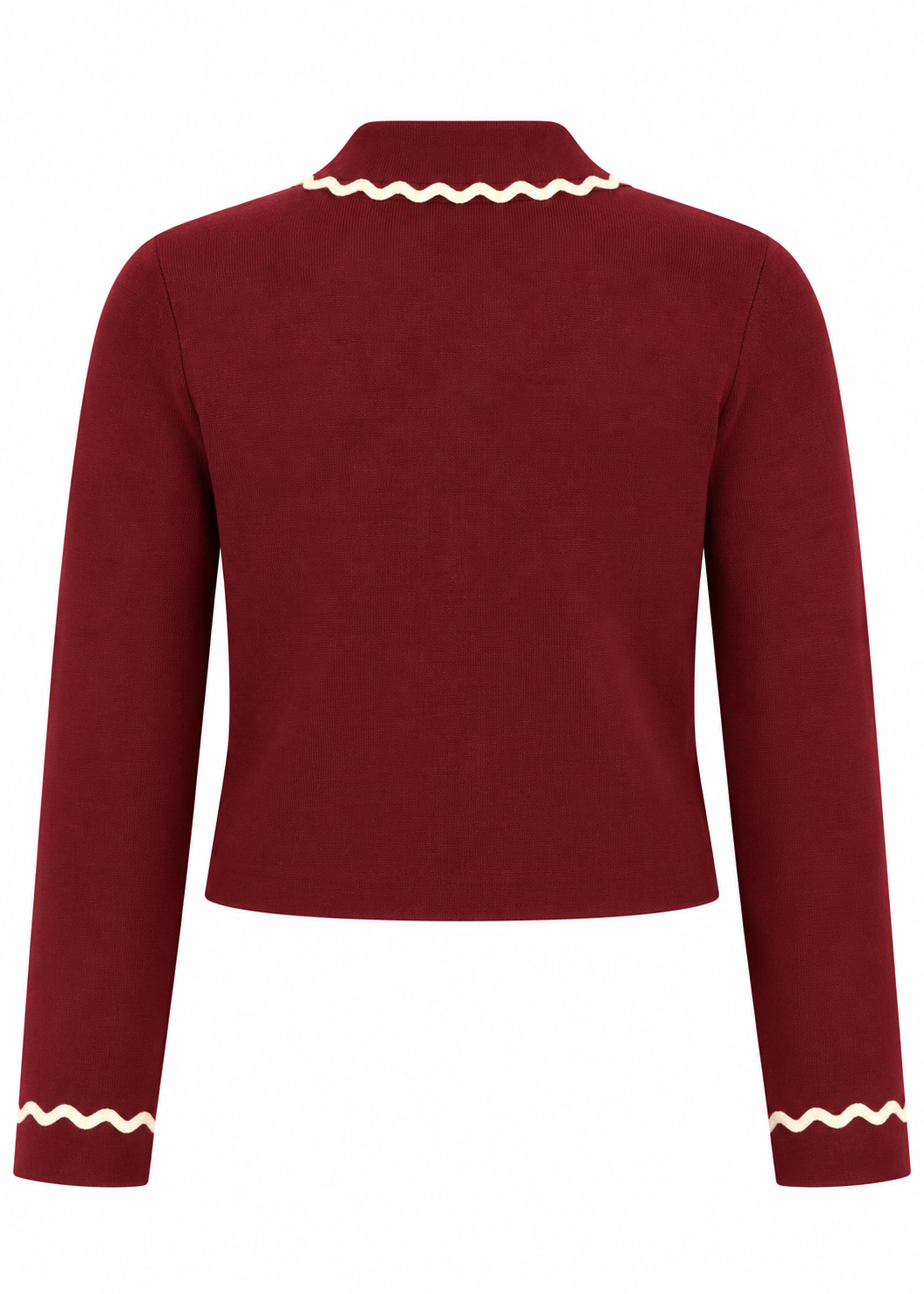 Jacquard-Strickjacke 'Muschelsaum'
