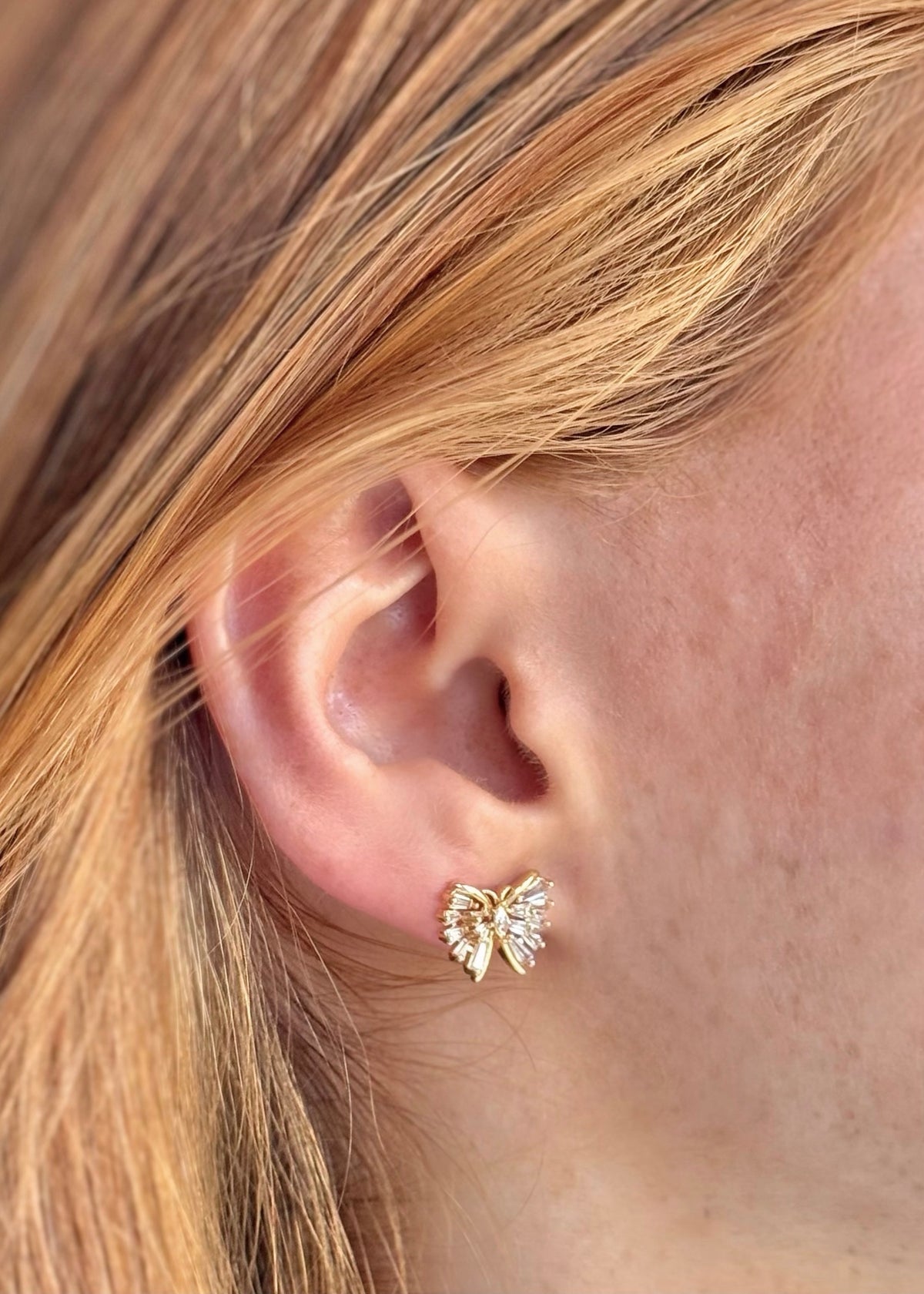 Ohrstecker mit Strass &#39;Schleife&#39;