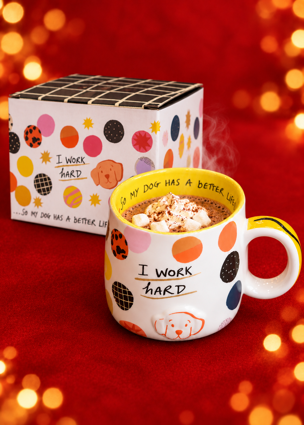Tasse 'I work hard'