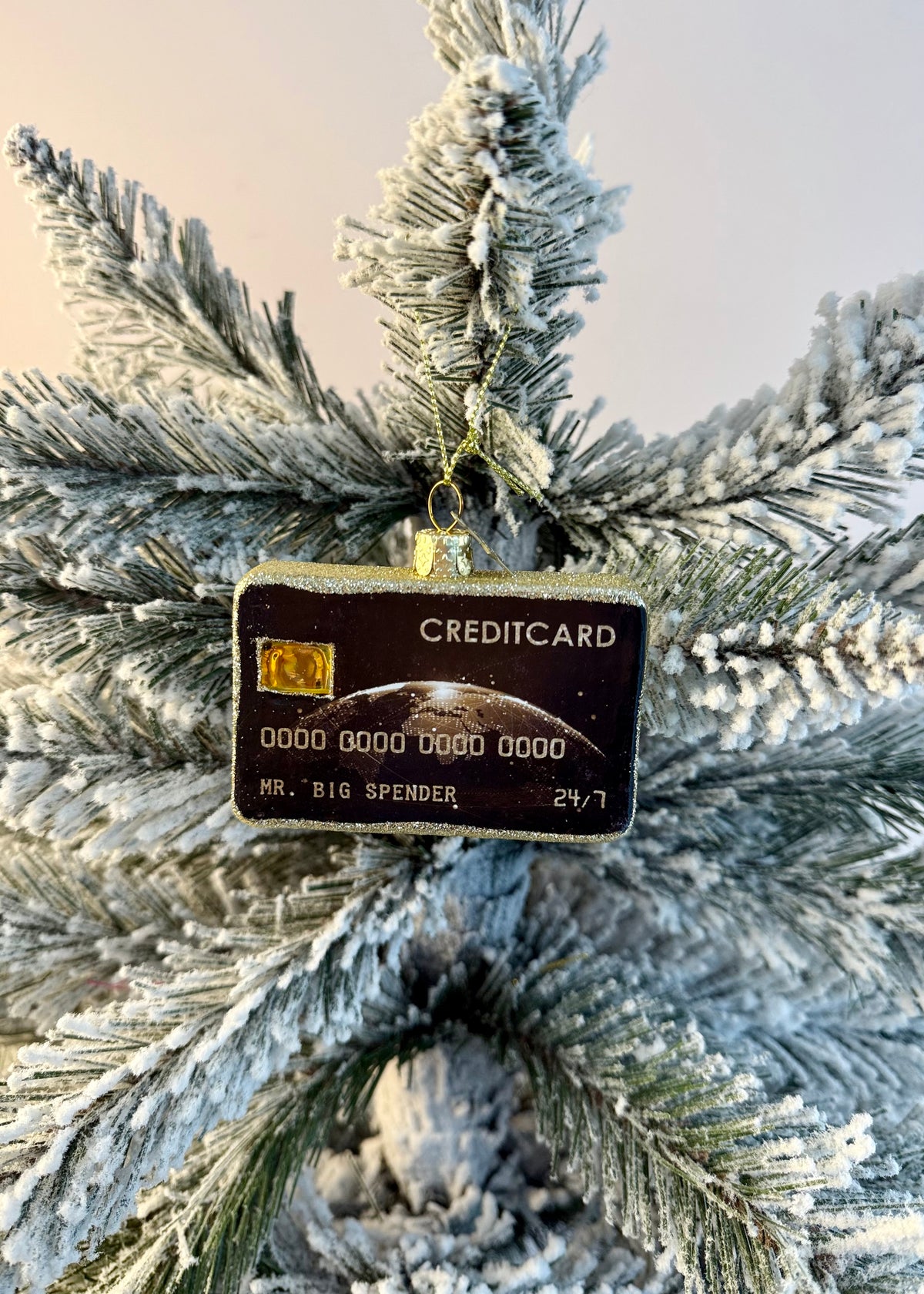 Christbaumanhänger 'Kreditkarte Schwarz Mr.'