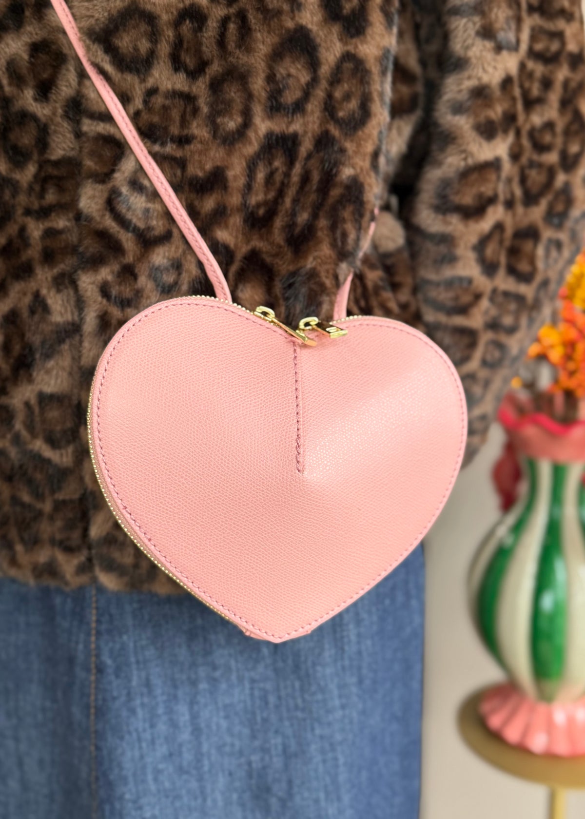 Schultertasche 'Herz' Rosa