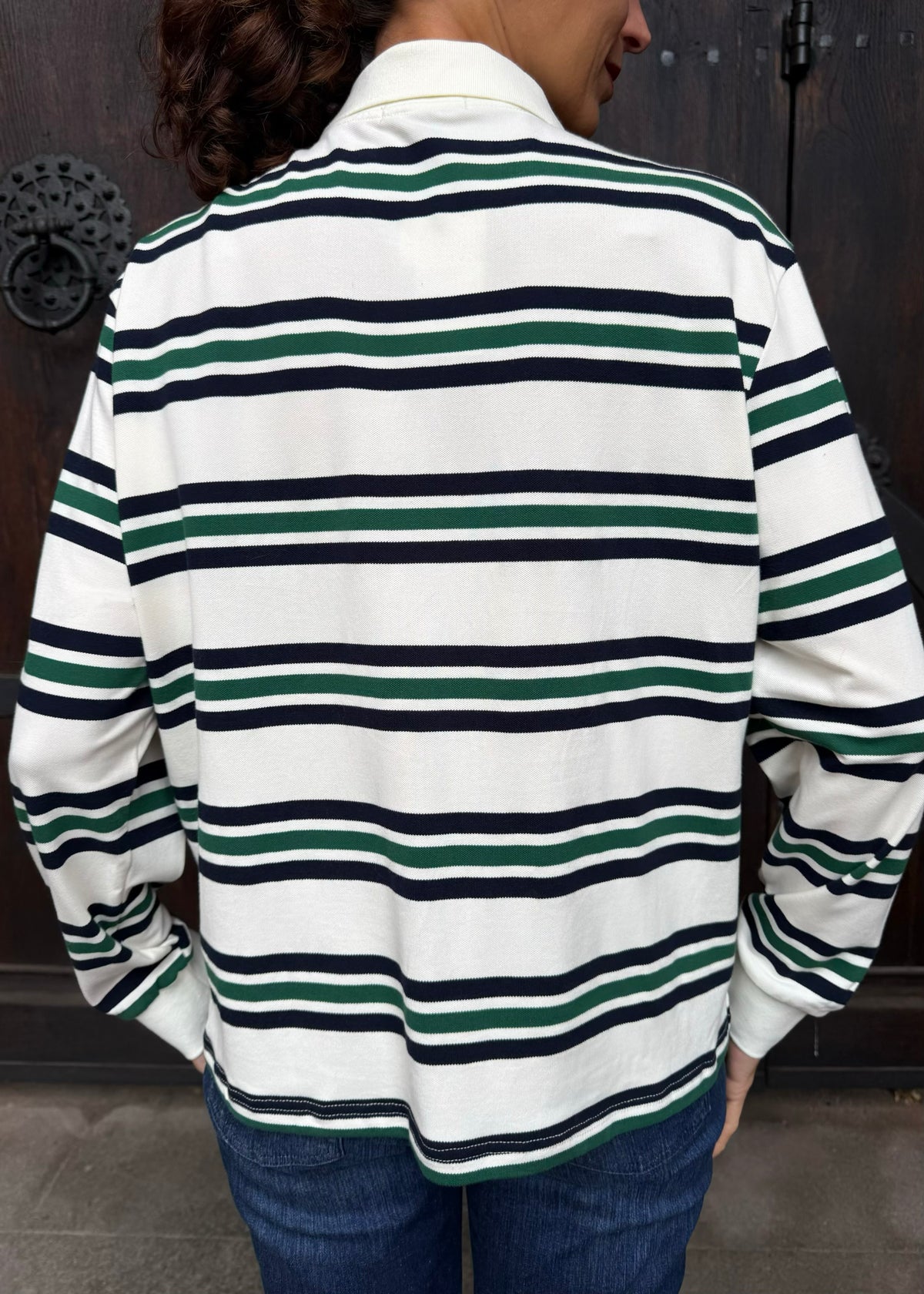 Poloshirt &#39;Offwhite-Grün&#39;