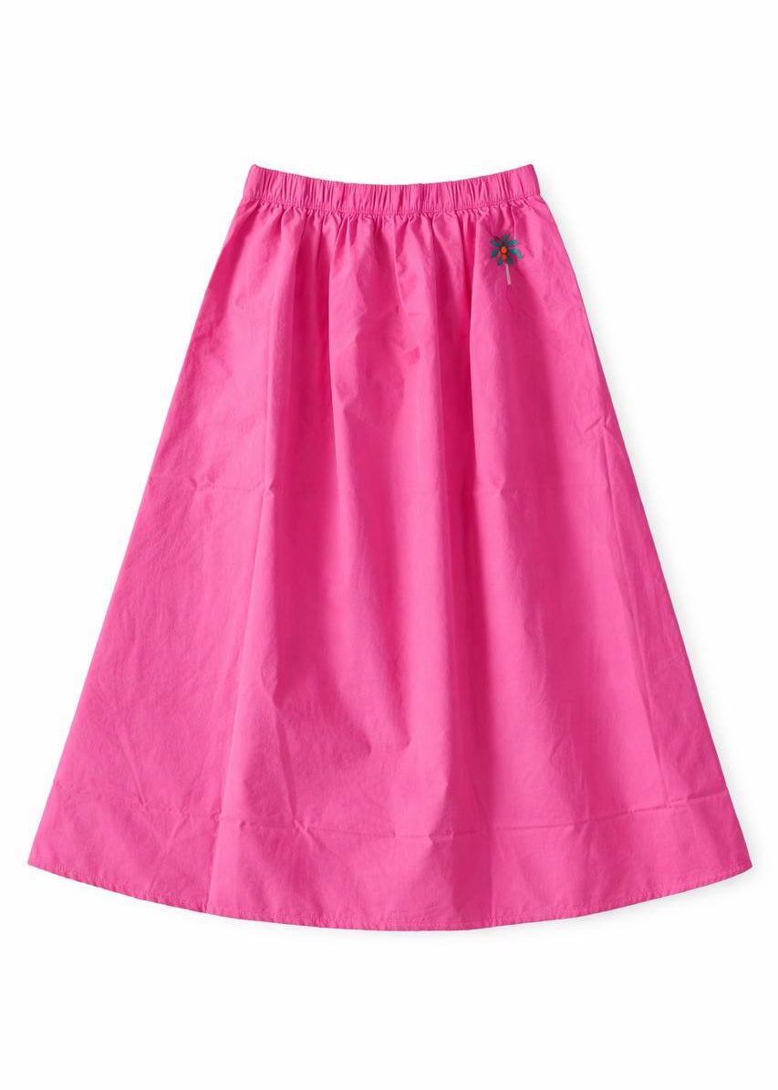 Midirock mit Stickerei 'Pink'