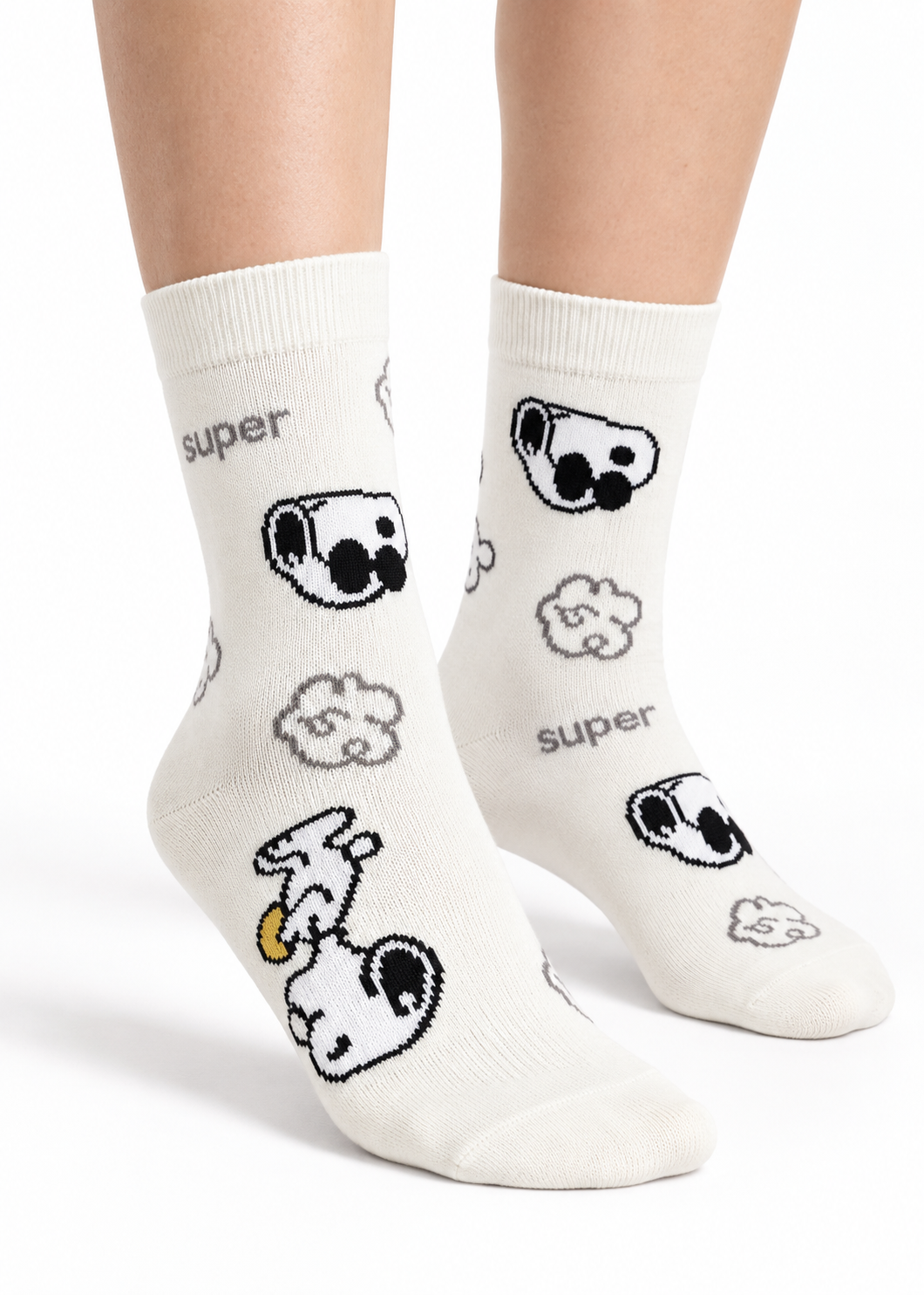 Socken 'Snoopy' Weiß