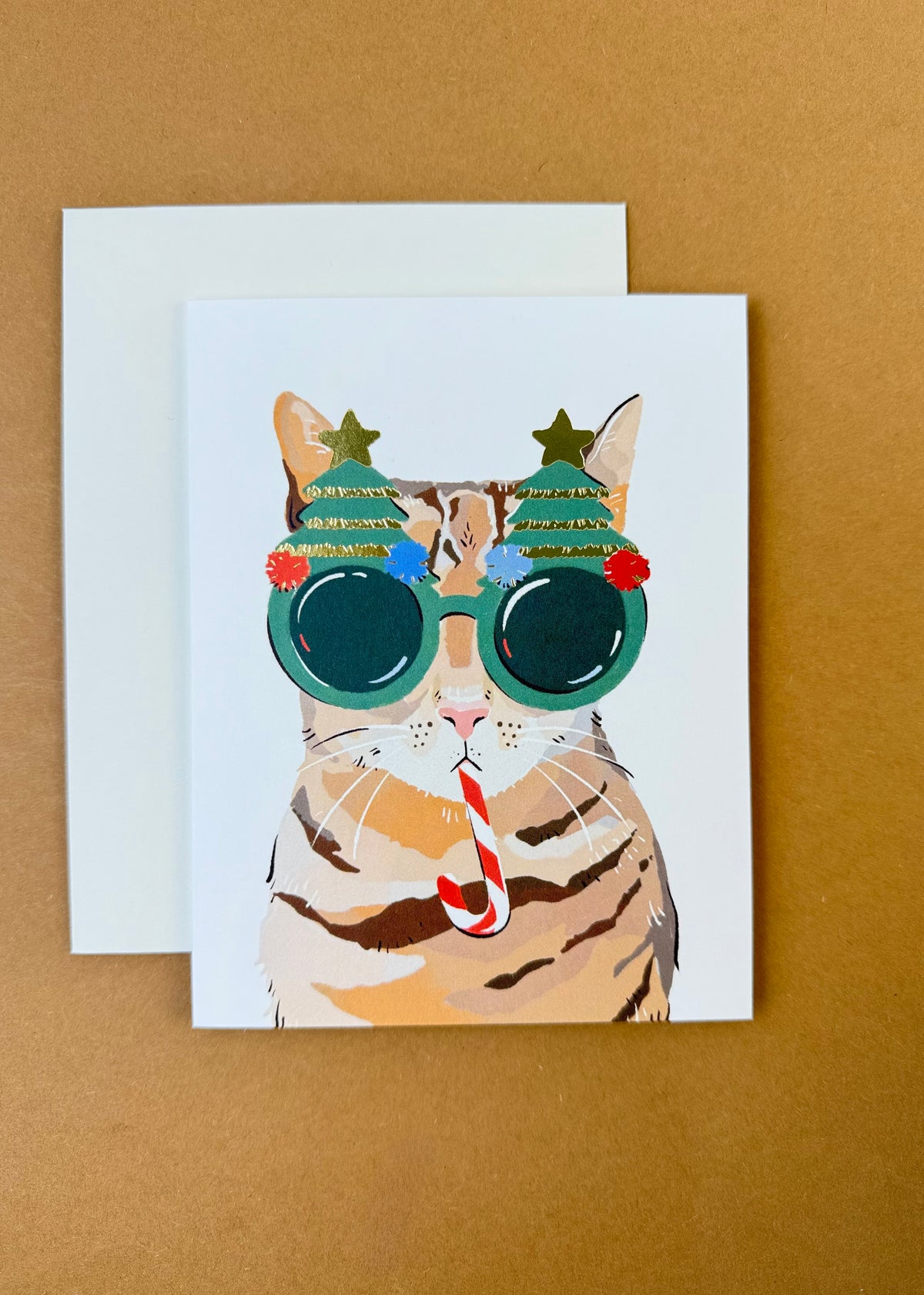 Karte 'X-Mas Cat Tannenbaum'