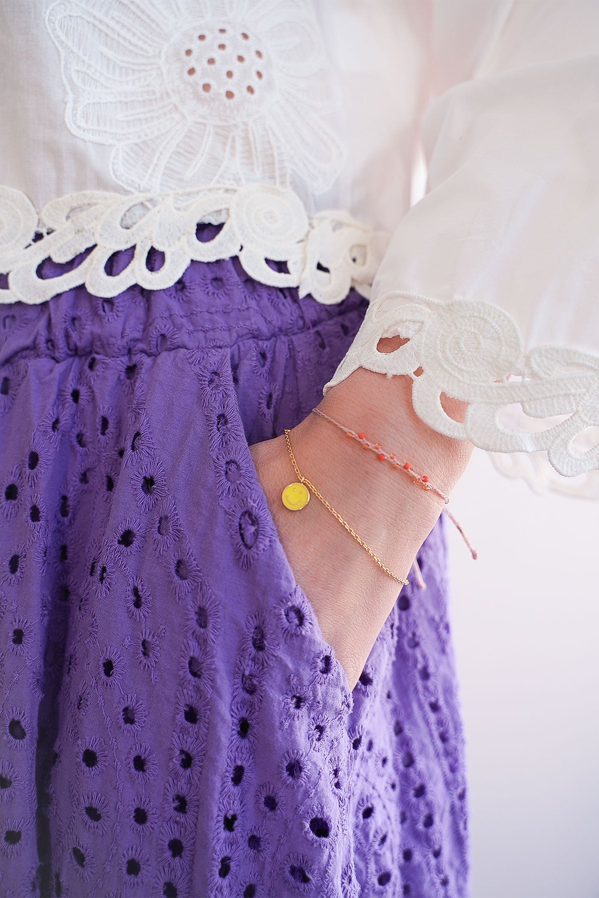Armkettchen mit Smiley Charm