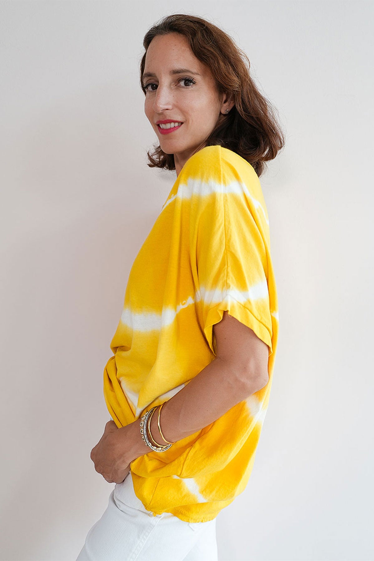 Oversized Shirt mit Batik Print