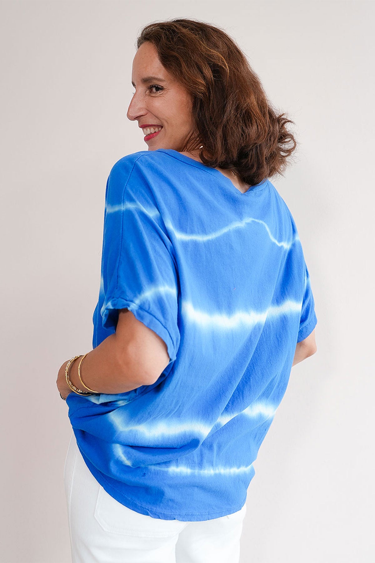 Oversized Shirt mit Batik Print