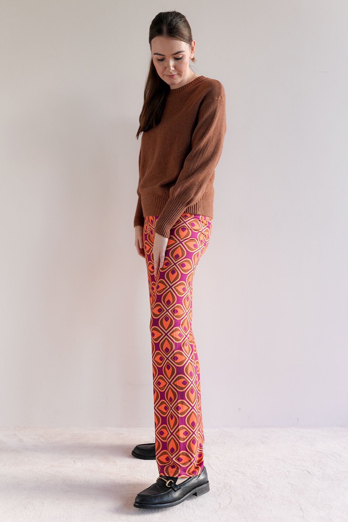 Gemusterte Stretch Hose