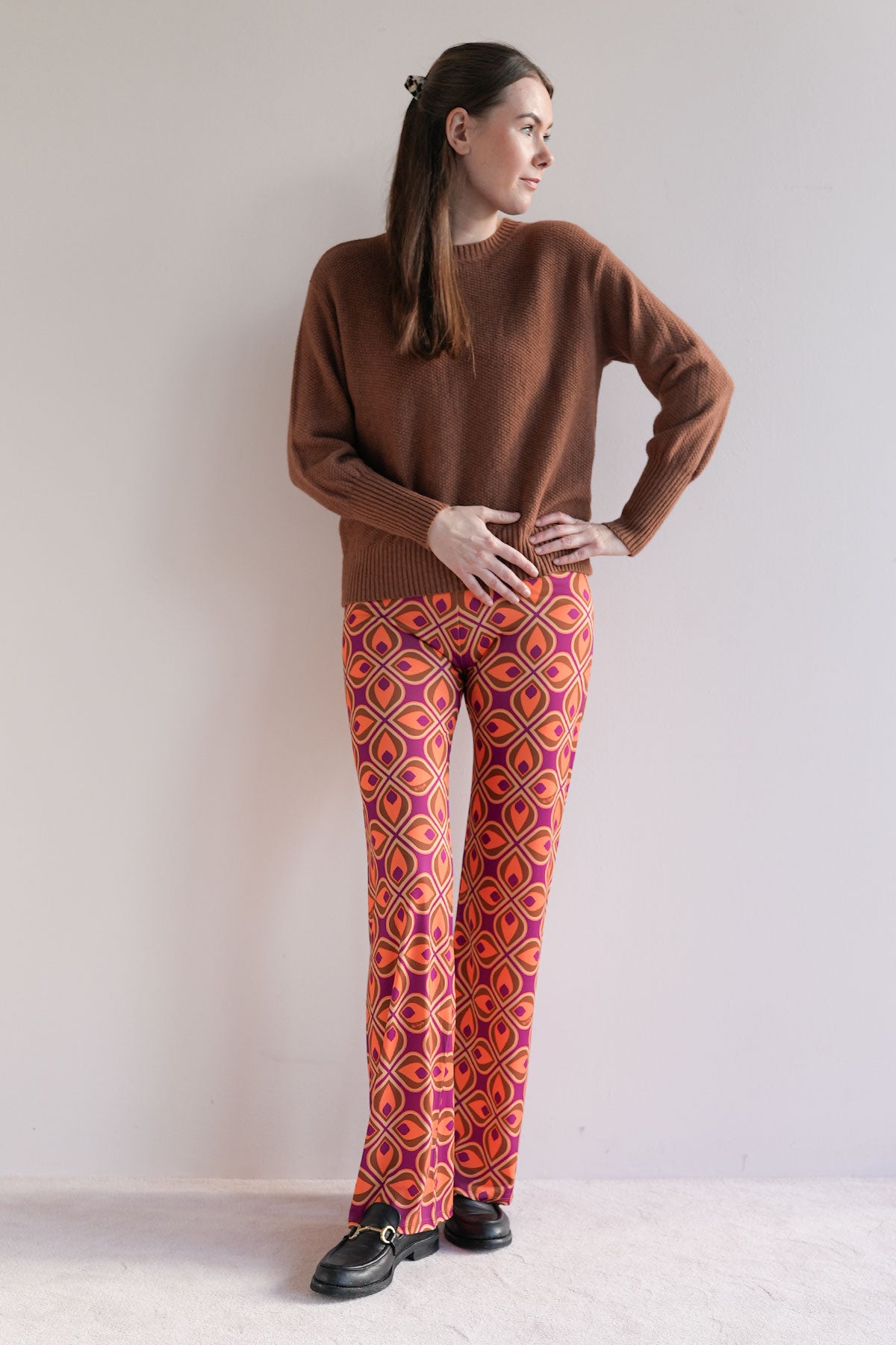 Gemusterte Stretch Hose