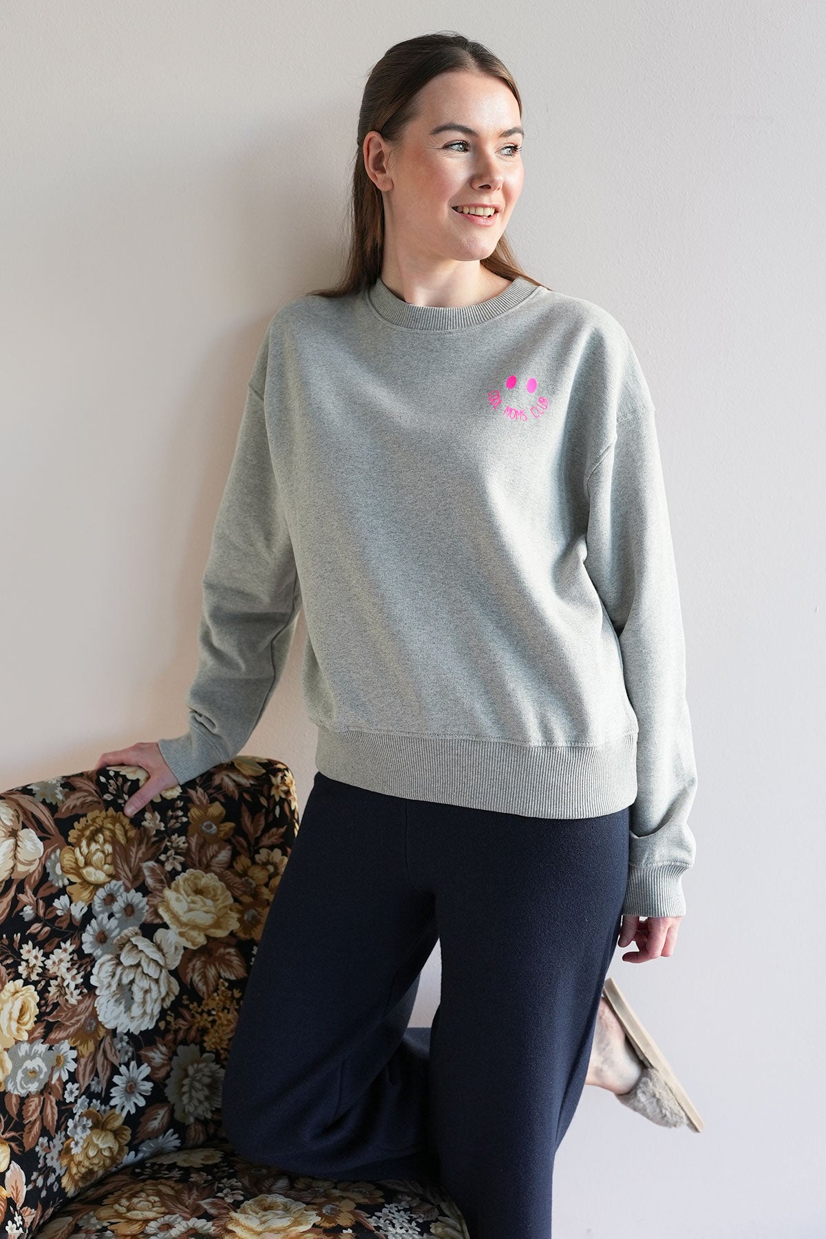 Sweatshirt Mums Club Neon Pink