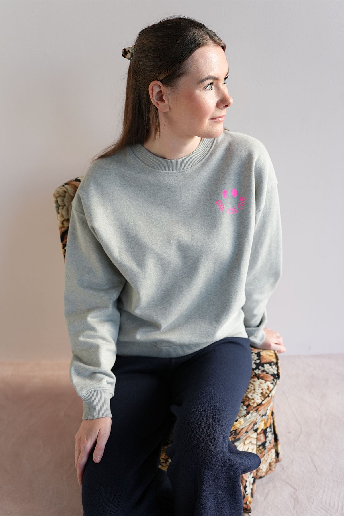 Sweatshirt Mums Club Neon Pink