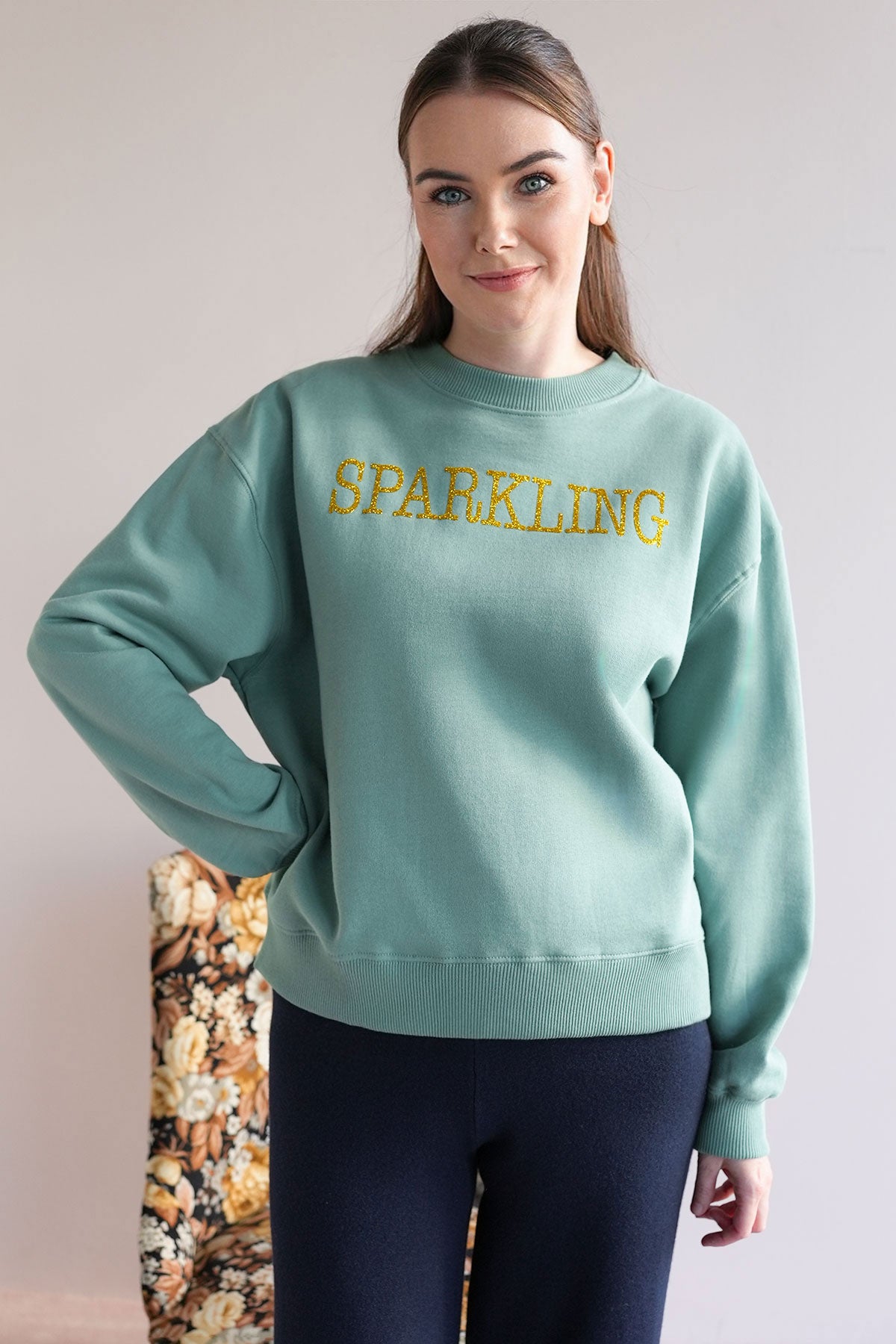 Sweatshirt Sparkling Gold Glitzer