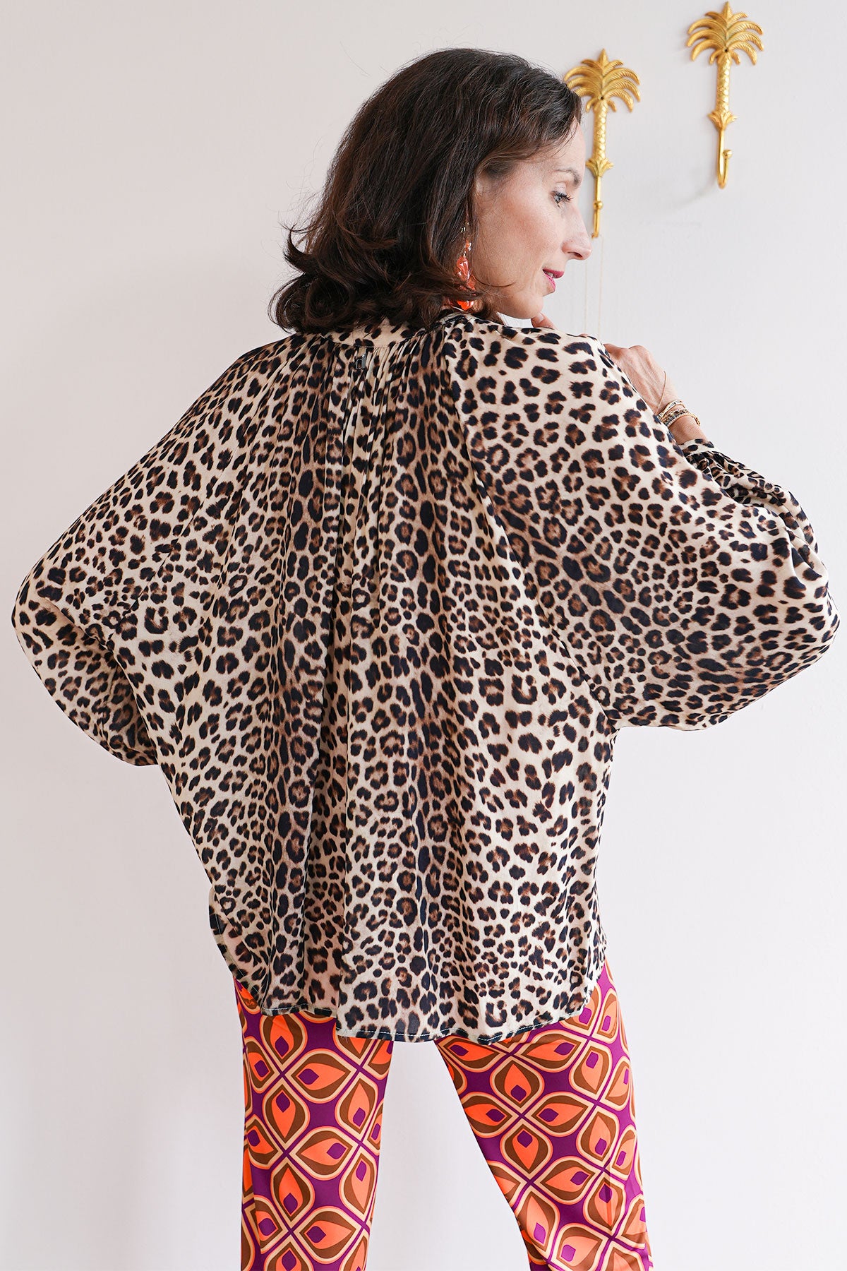 Bluse mit Animal Print