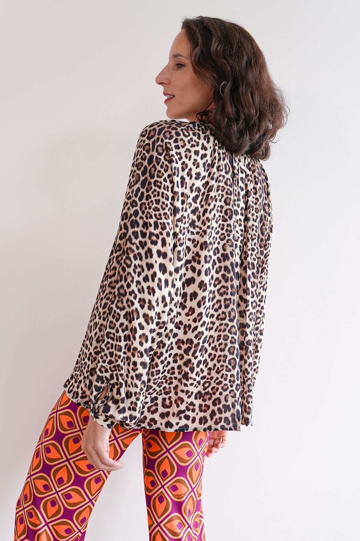 Bluse mit Animal Print