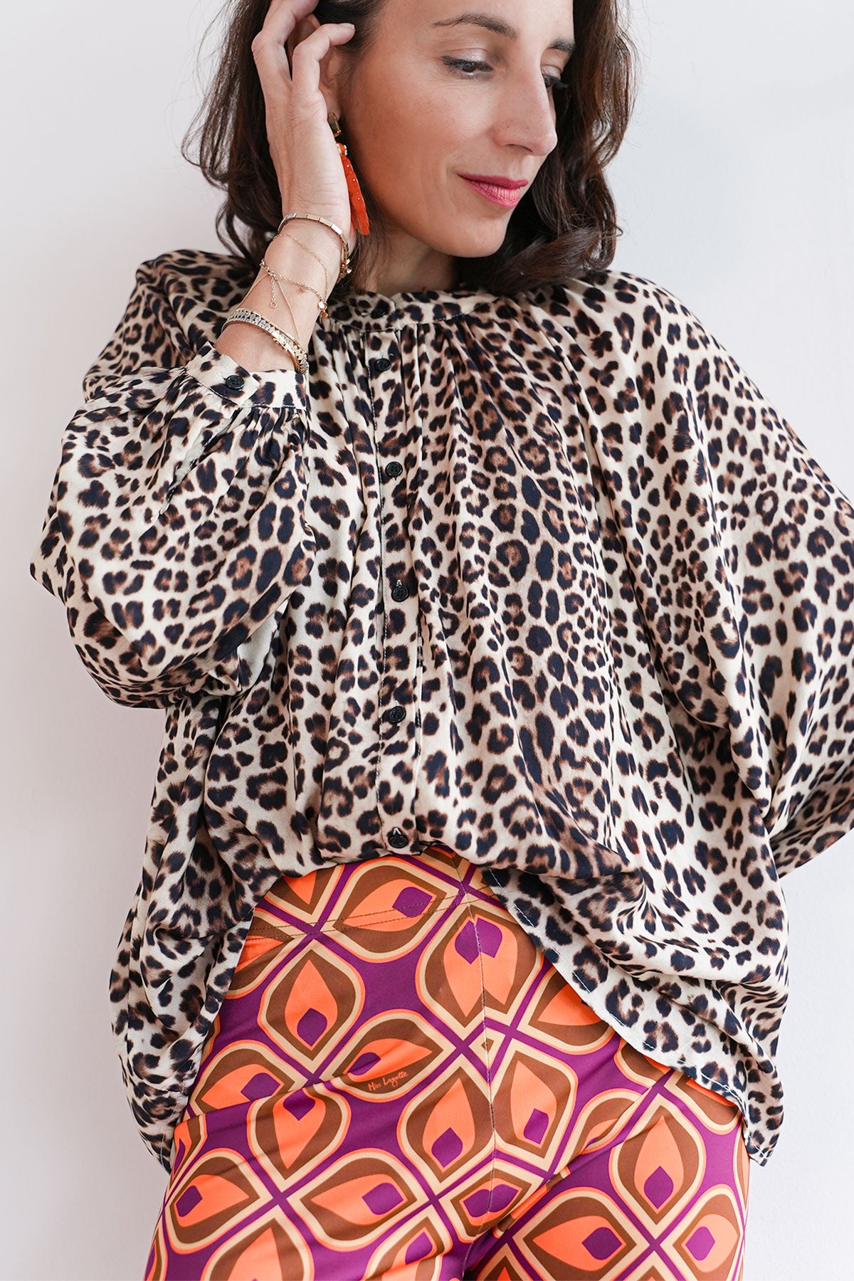 Bluse mit Animal Print