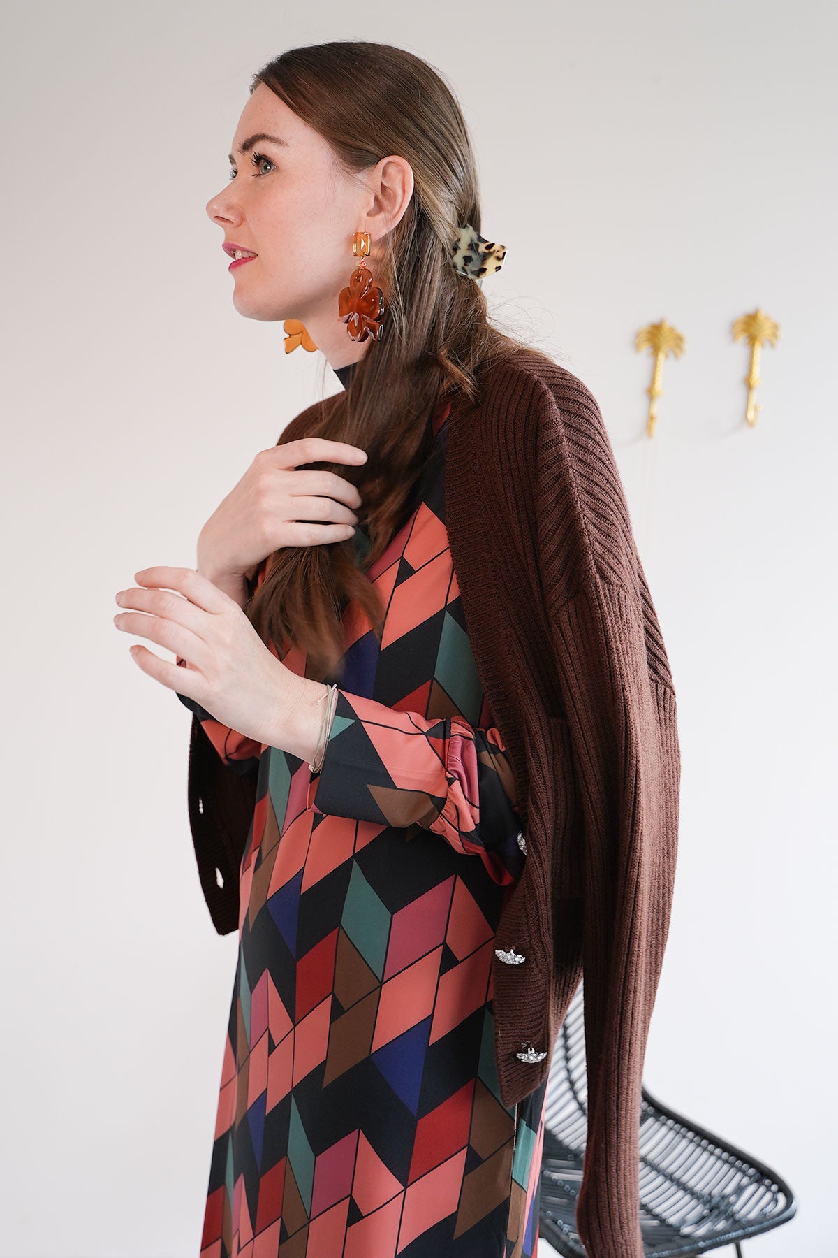Gemustertes Mini Stretchkleid