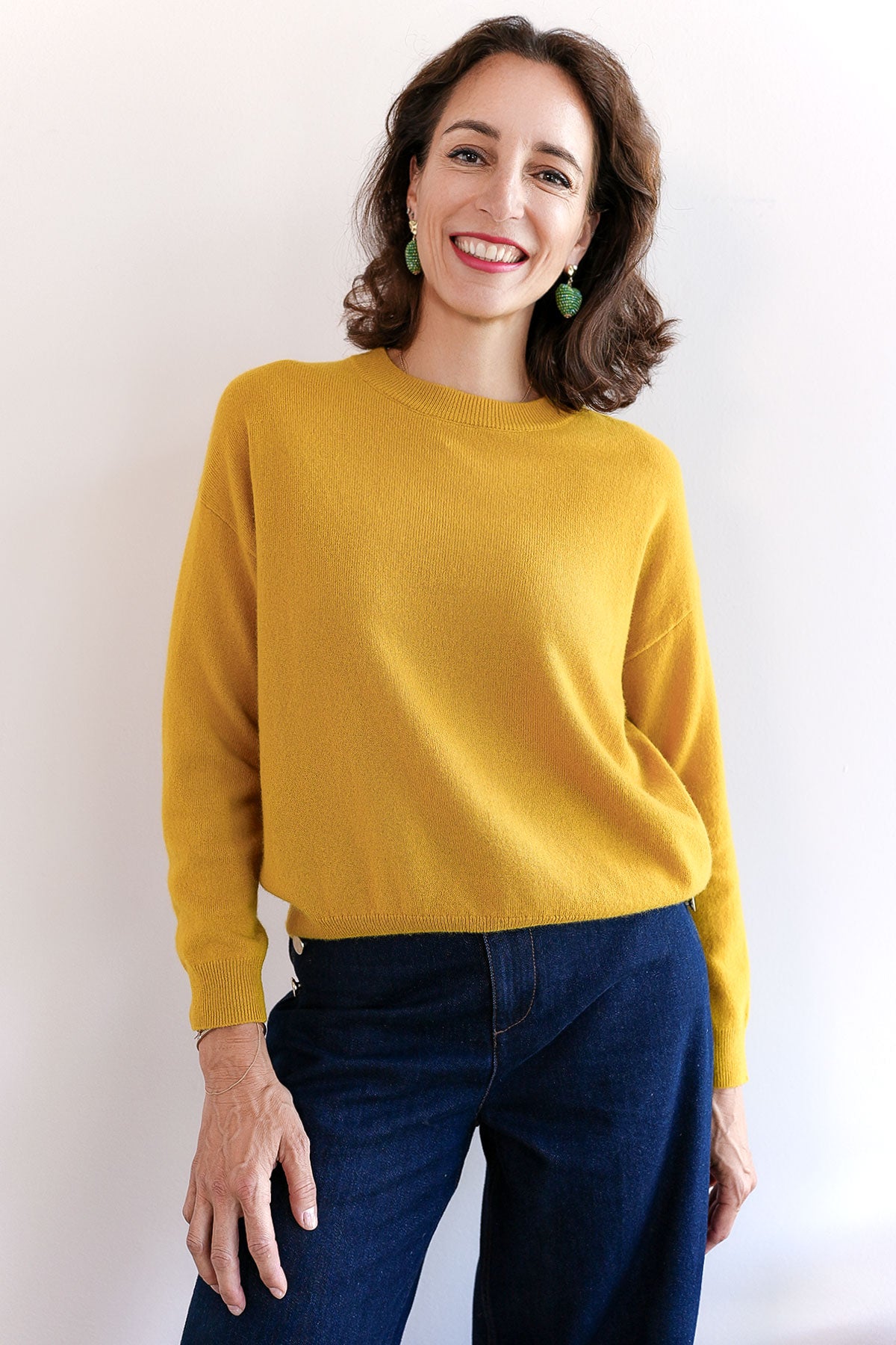 Cashmere Sweater in Mustard